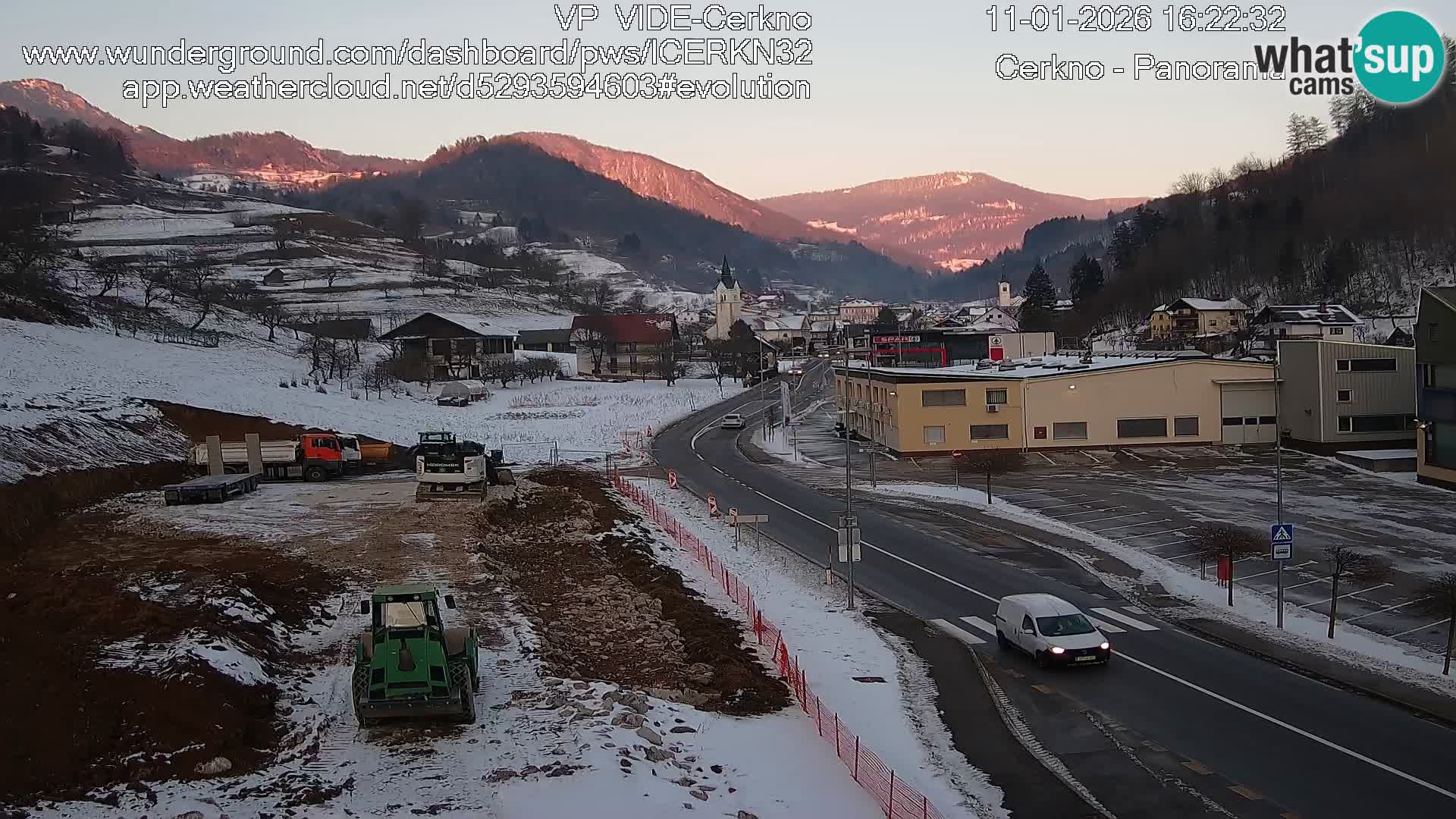 Cerkno entrada a la ciudad Webcam en vivo