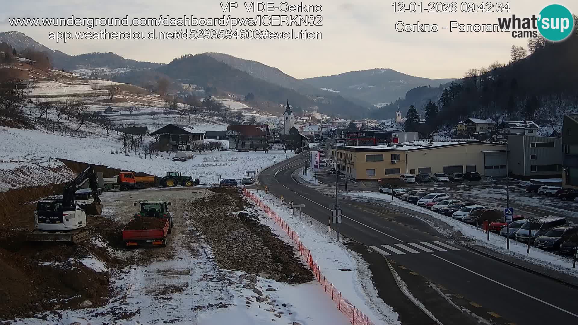 Cerkno entrada a la ciudad Webcam en vivo