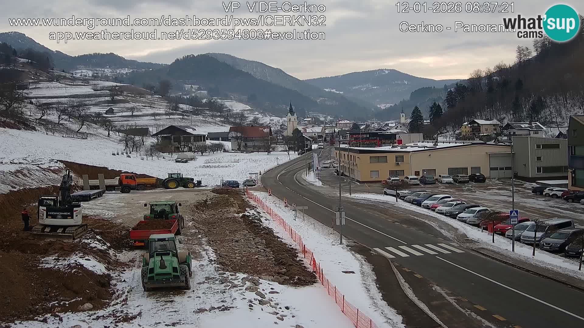 Cerkno city entrance Live Webcam
