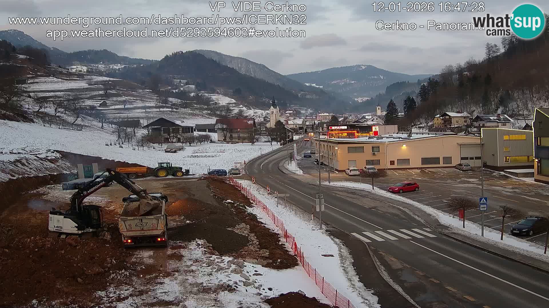 Cerkno entrada a la ciudad Webcam en vivo