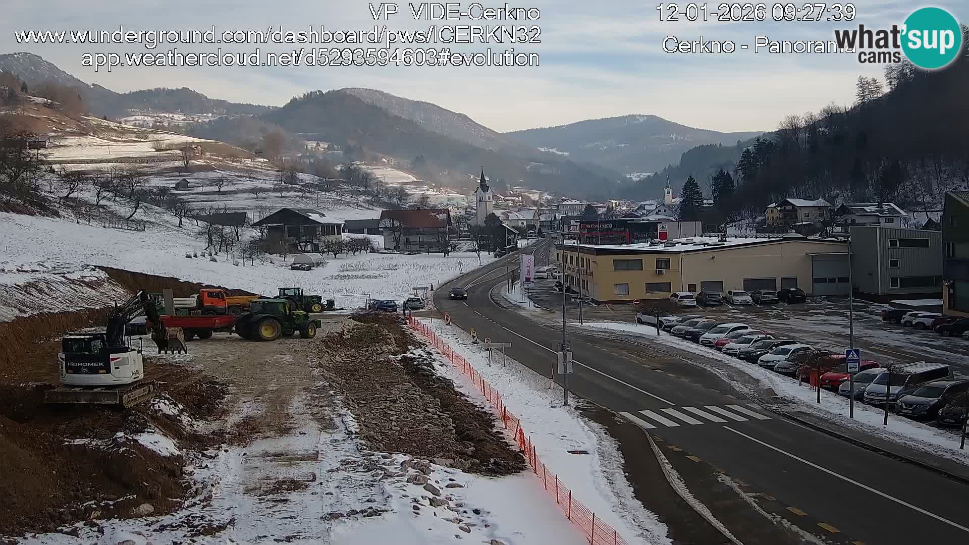Webcam en direct – Entrée de la ville de Cerkno