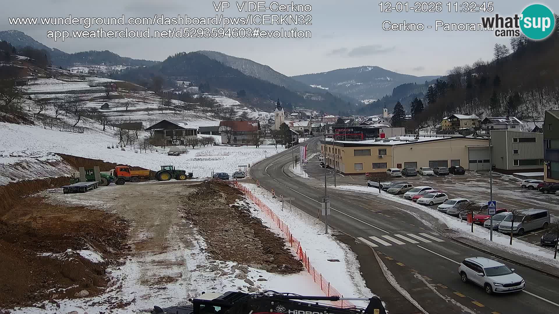 Cerkno entrada a la ciudad Webcam en vivo