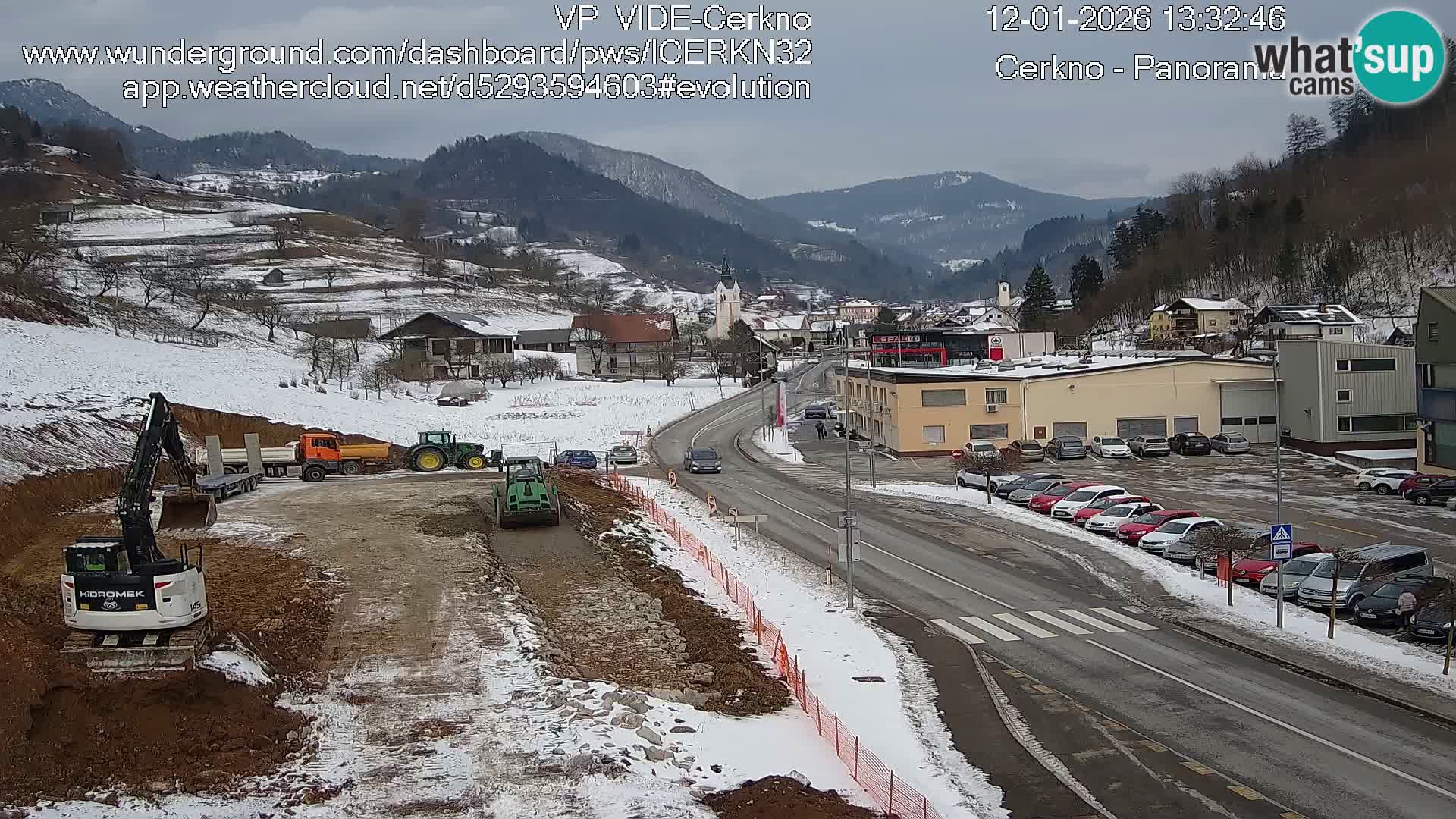 Cerkno city entrance Live Webcam