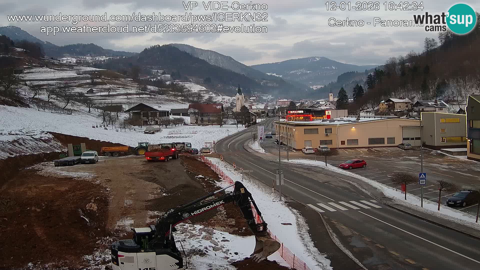 Cerkno entrada a la ciudad Webcam en vivo