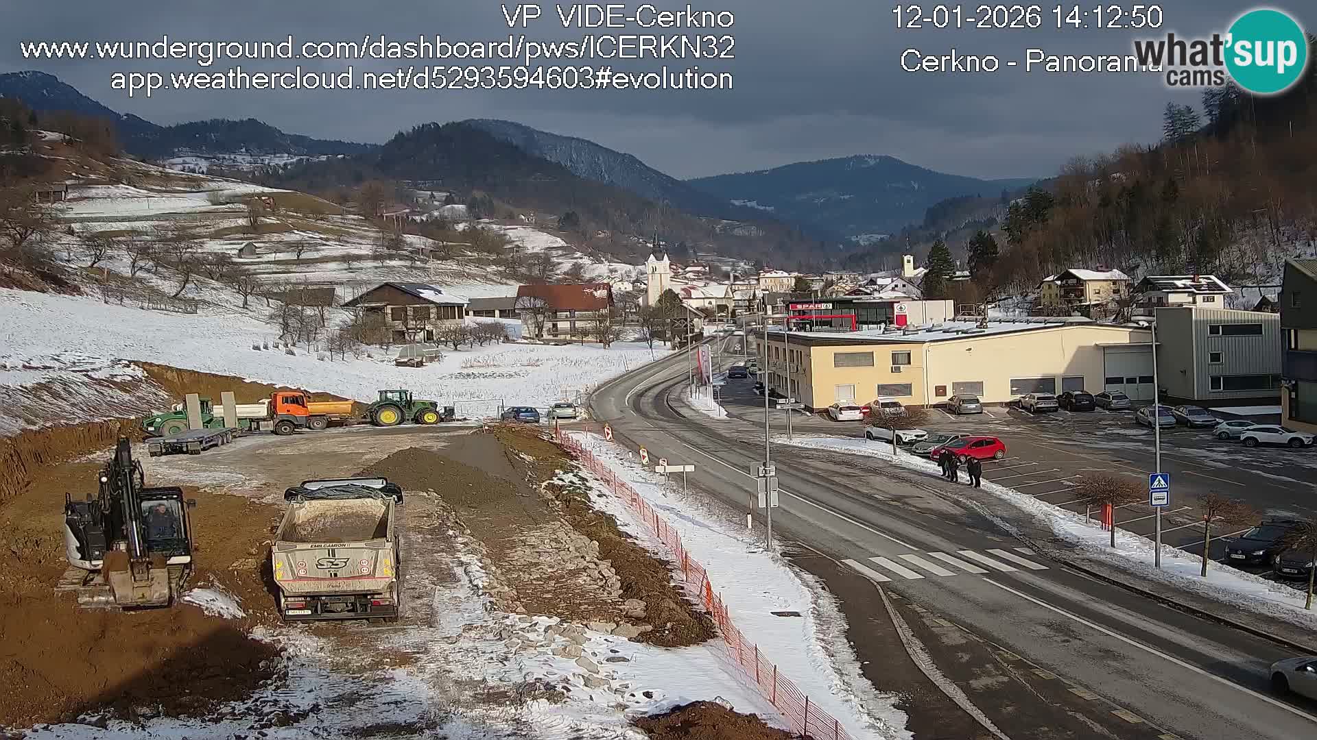 Cerkno city entrance Live Webcam