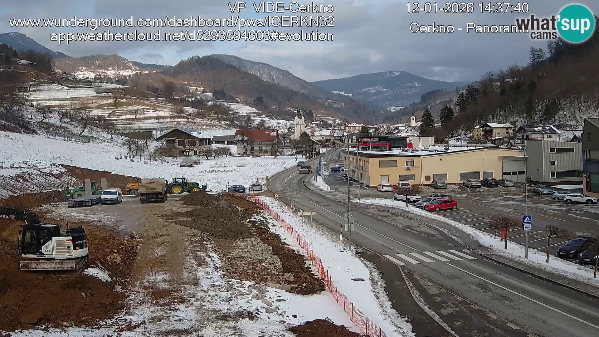 Cerkno entrada a la ciudad Webcam en vivo