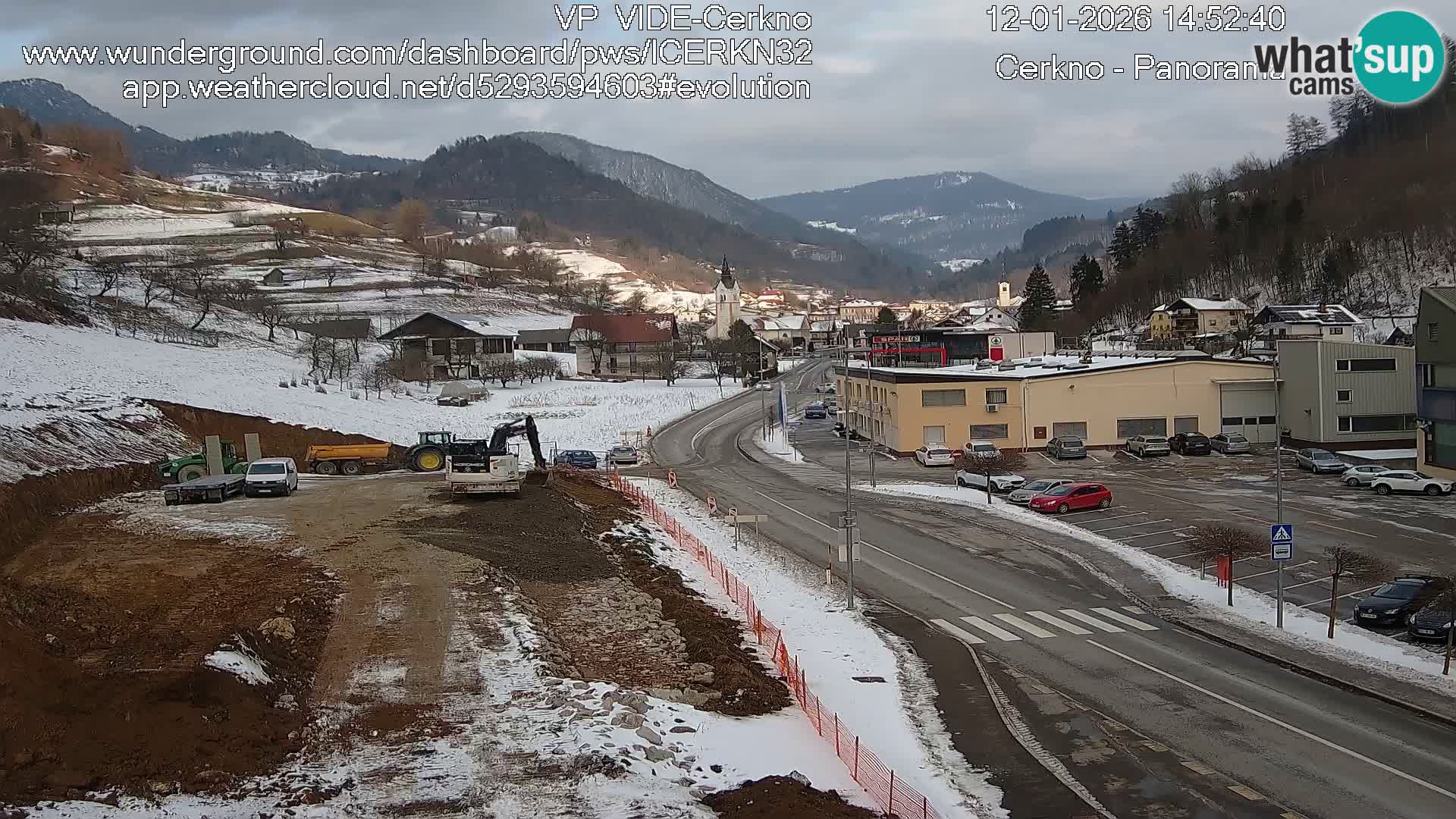 Cerkno entrada a la ciudad Webcam en vivo