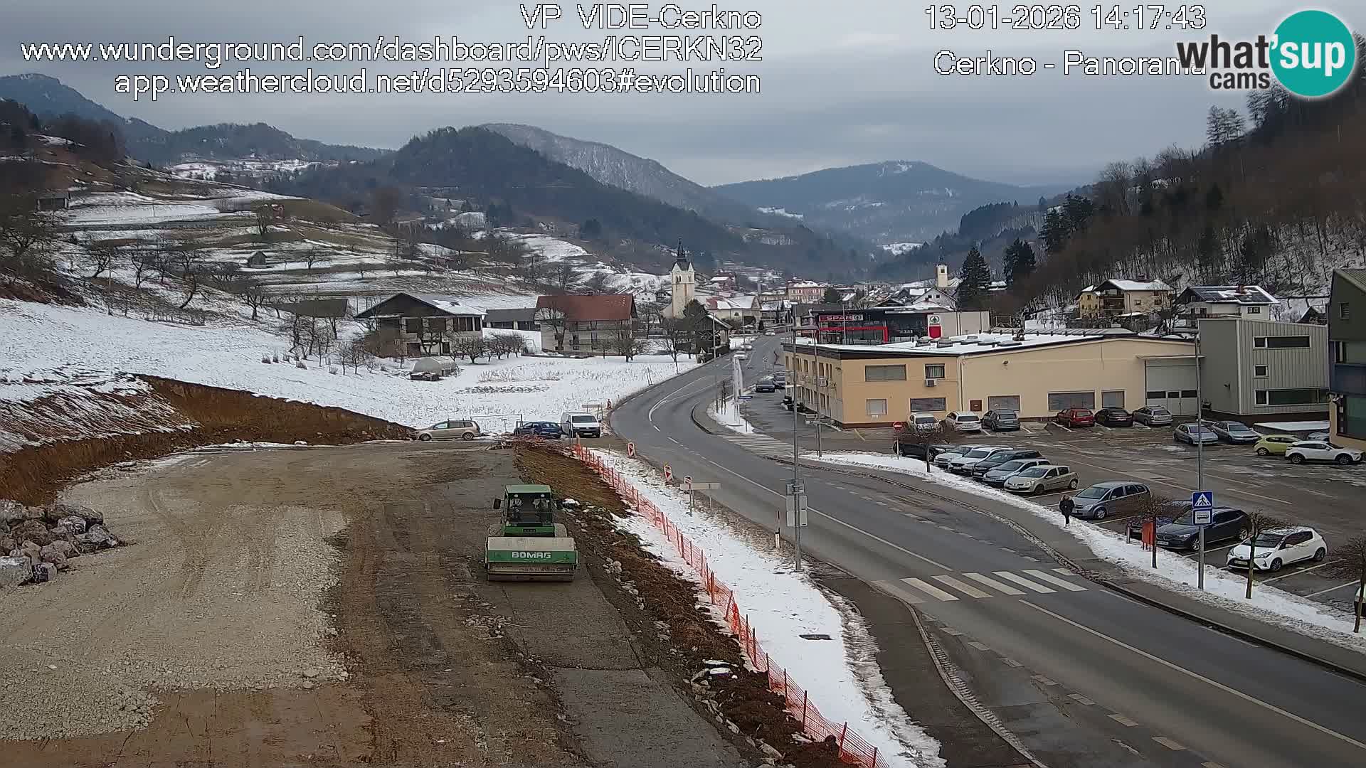Cerkno city entrance Live Webcam