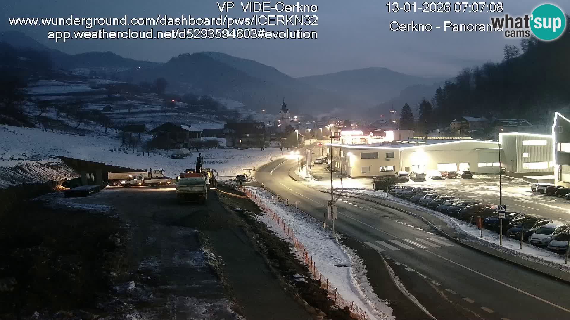Cerkno entrada a la ciudad Webcam en vivo