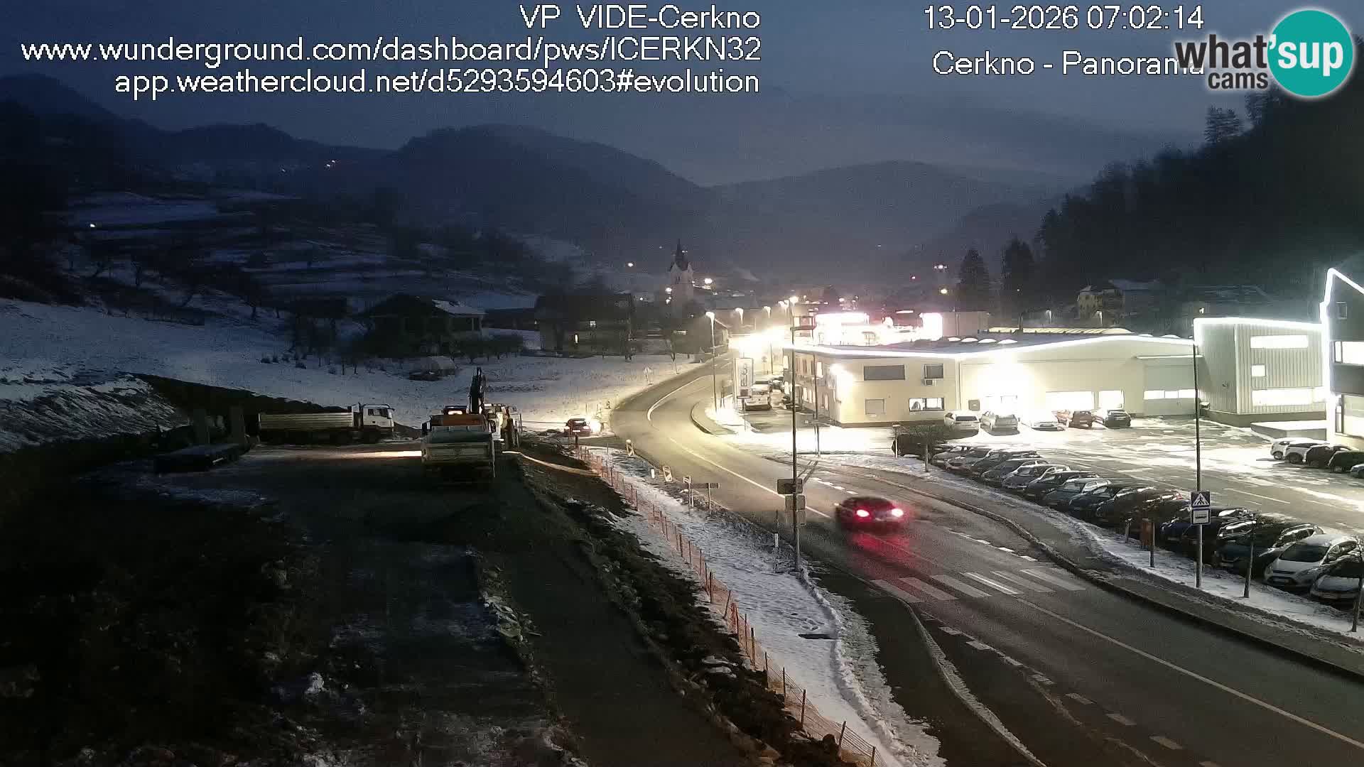 Webcam en direct – Entrée de la ville de Cerkno