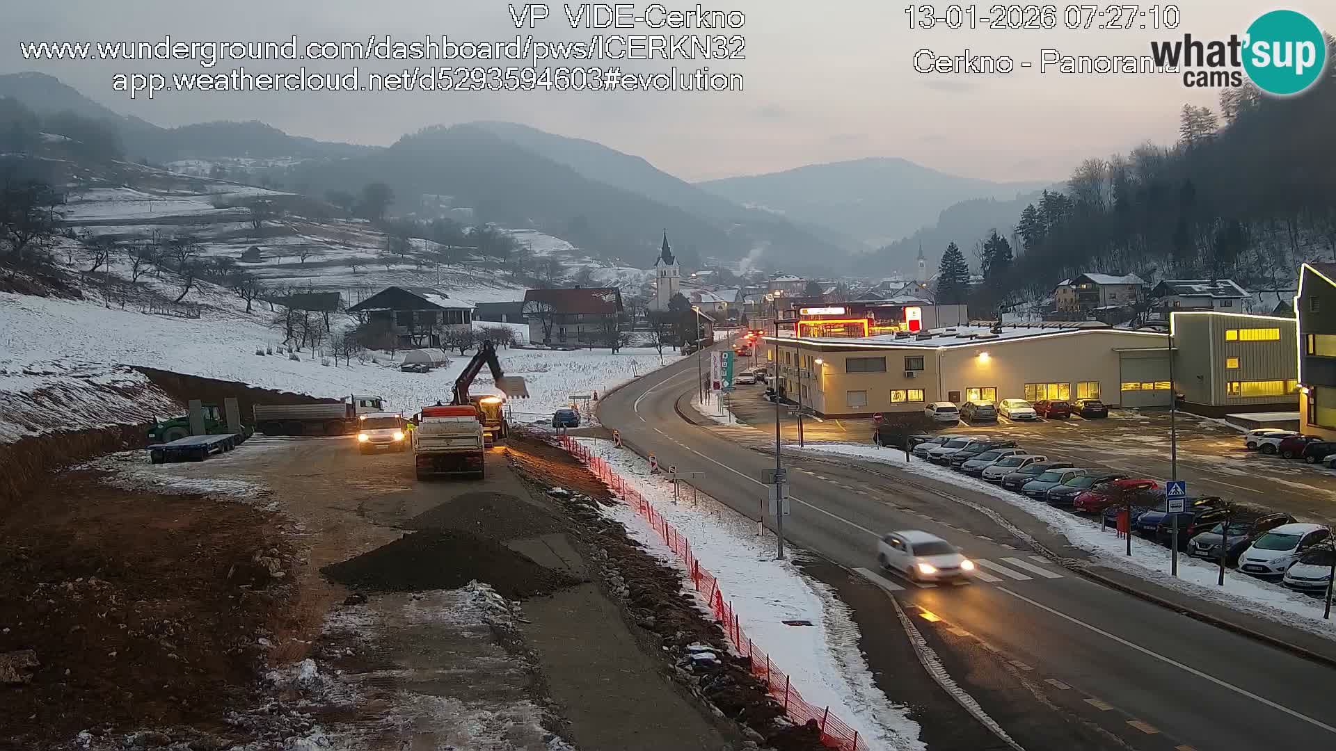 Cerkno city entrance Live Webcam