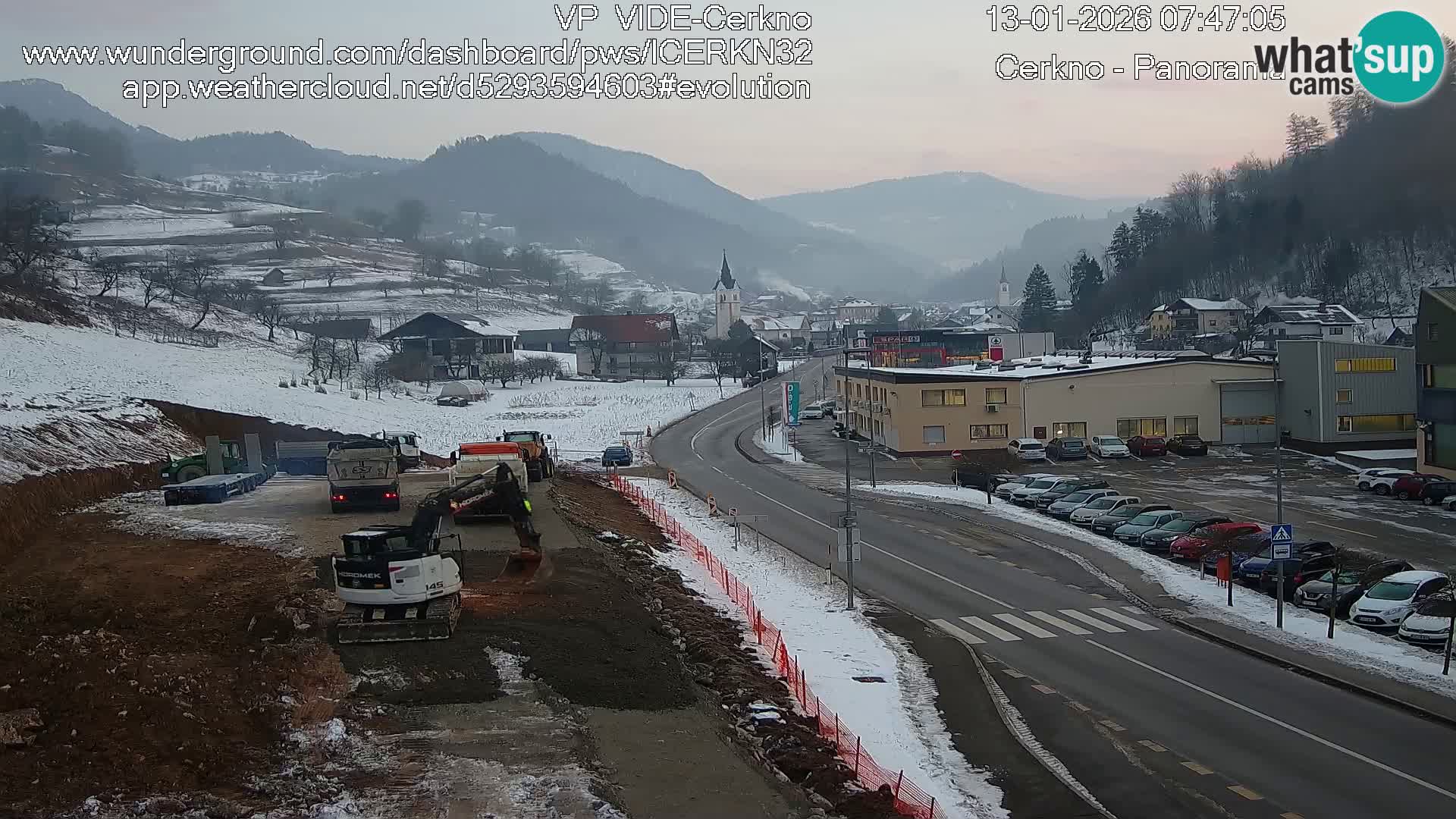 Cerkno entrada a la ciudad Webcam en vivo