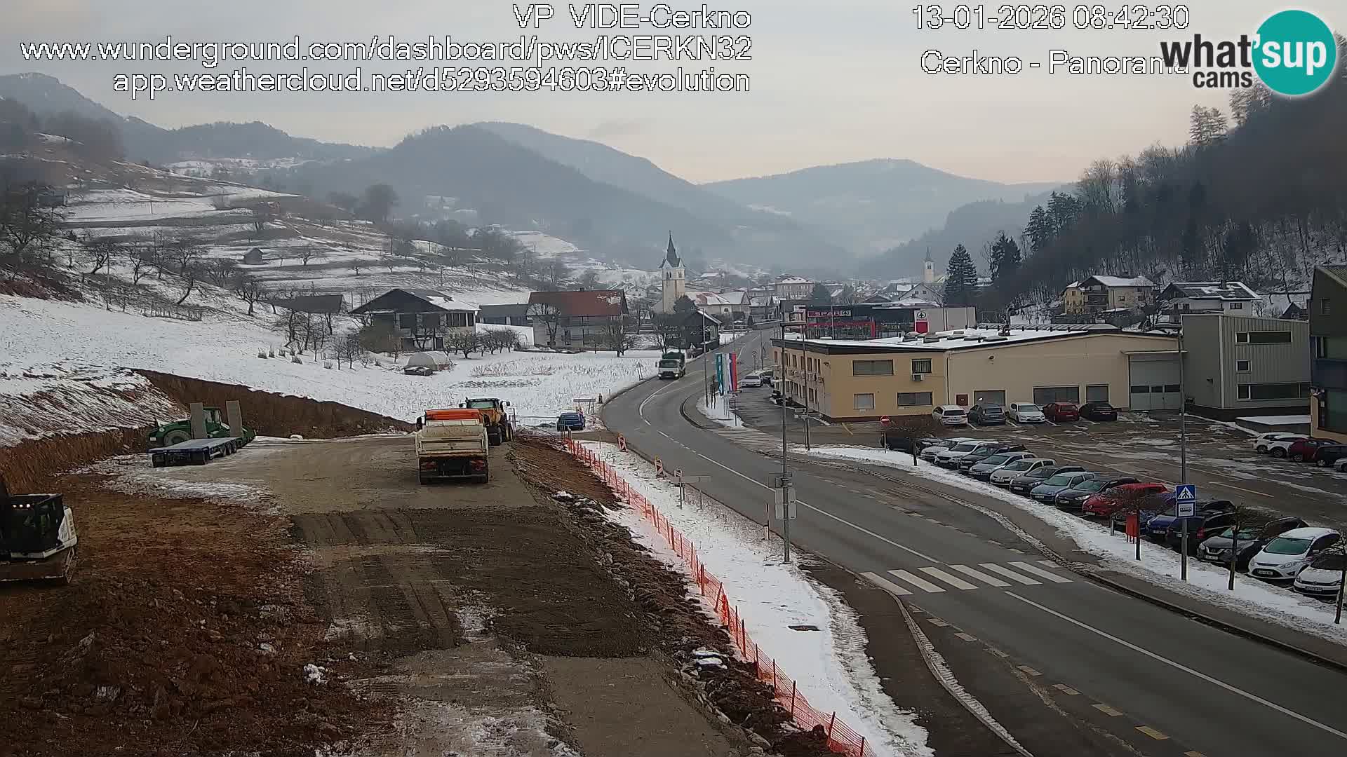 Cerkno entrada a la ciudad Webcam en vivo