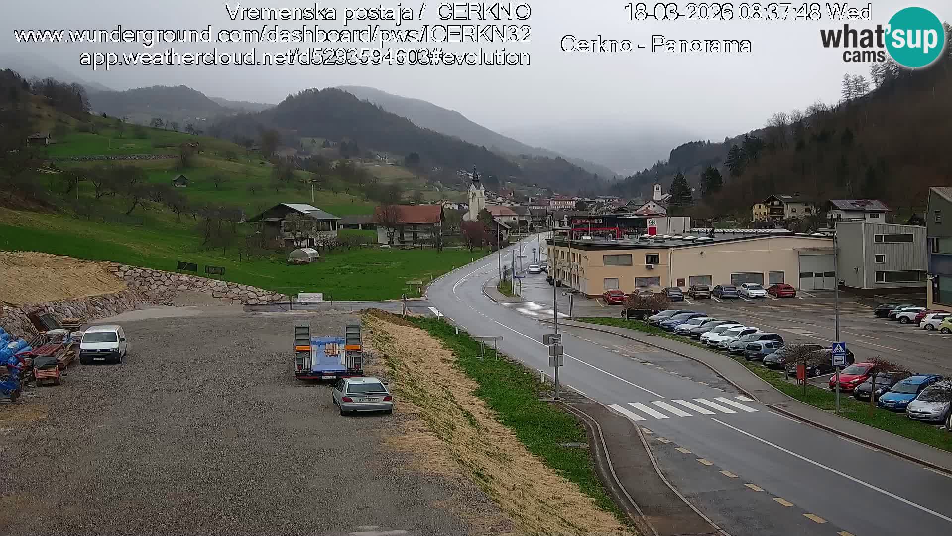 Cerkno city entrance Live Webcam