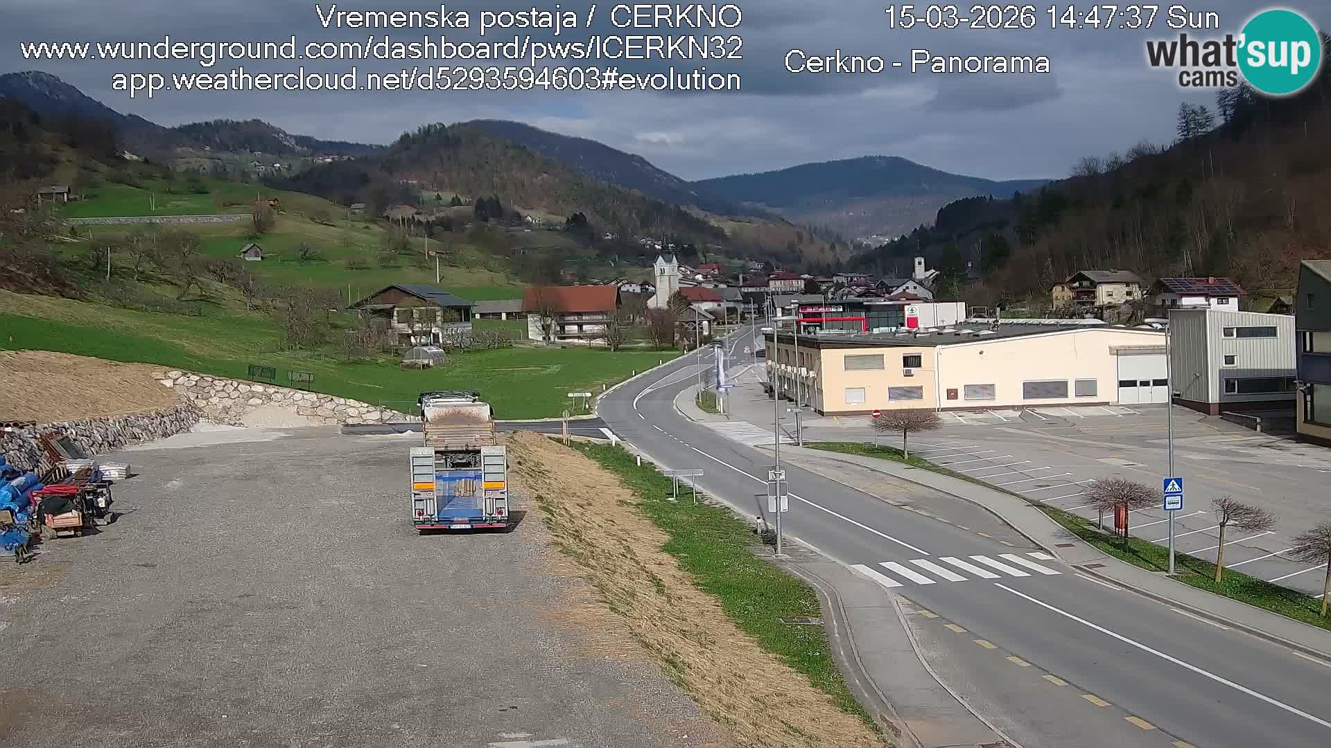 Cerkno city entrance Live Webcam