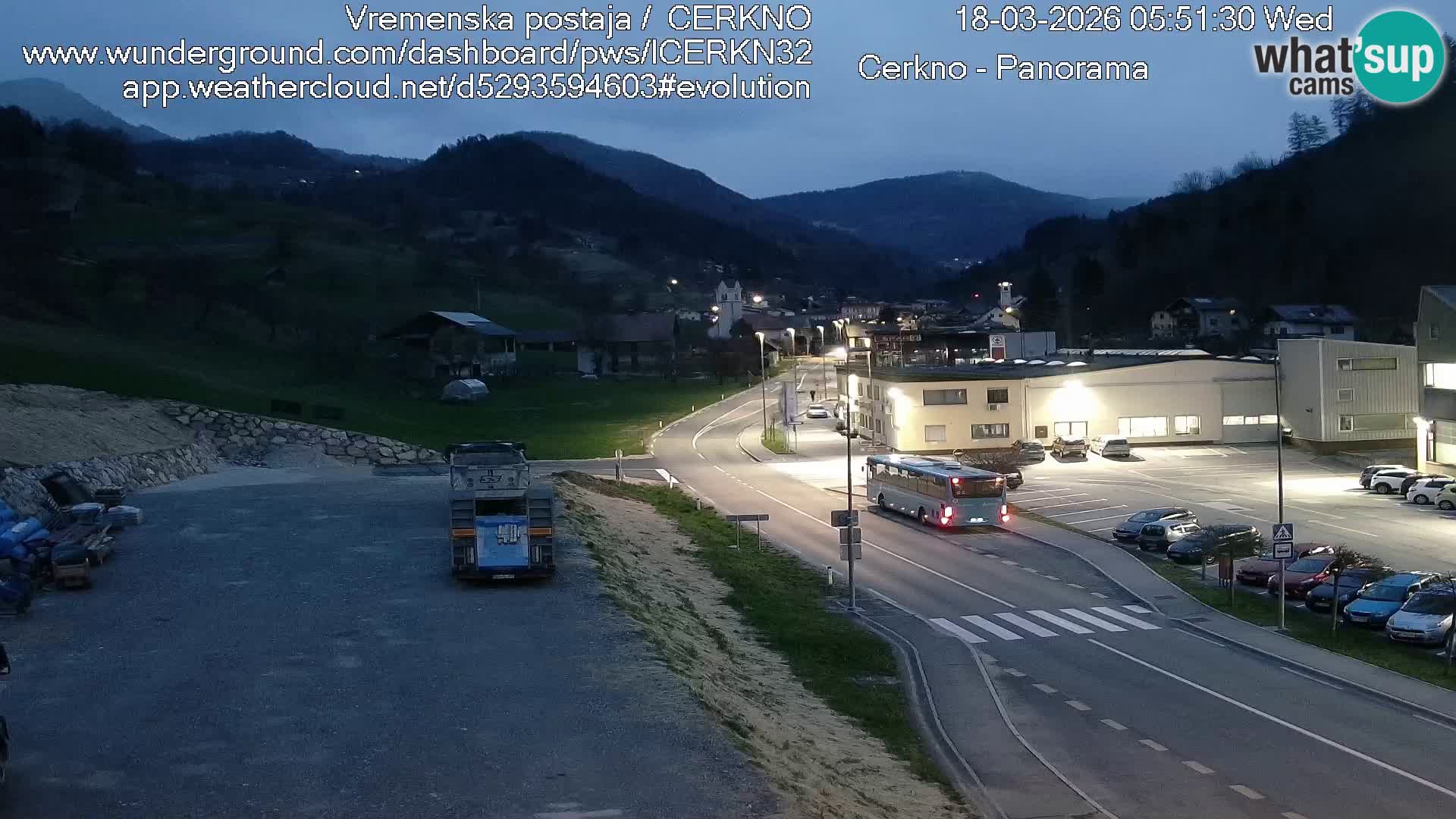 Cerkno city entrance Live Webcam