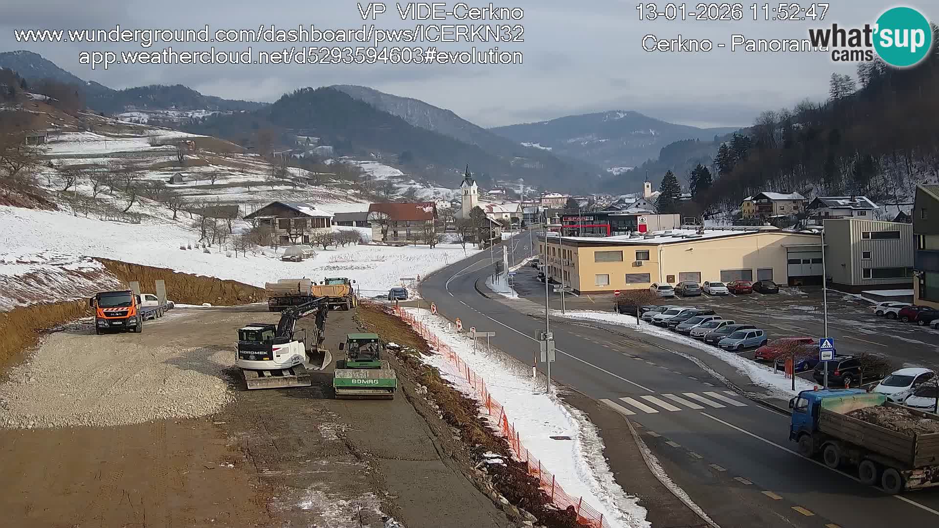 Webcam en direct – Entrée de la ville de Cerkno