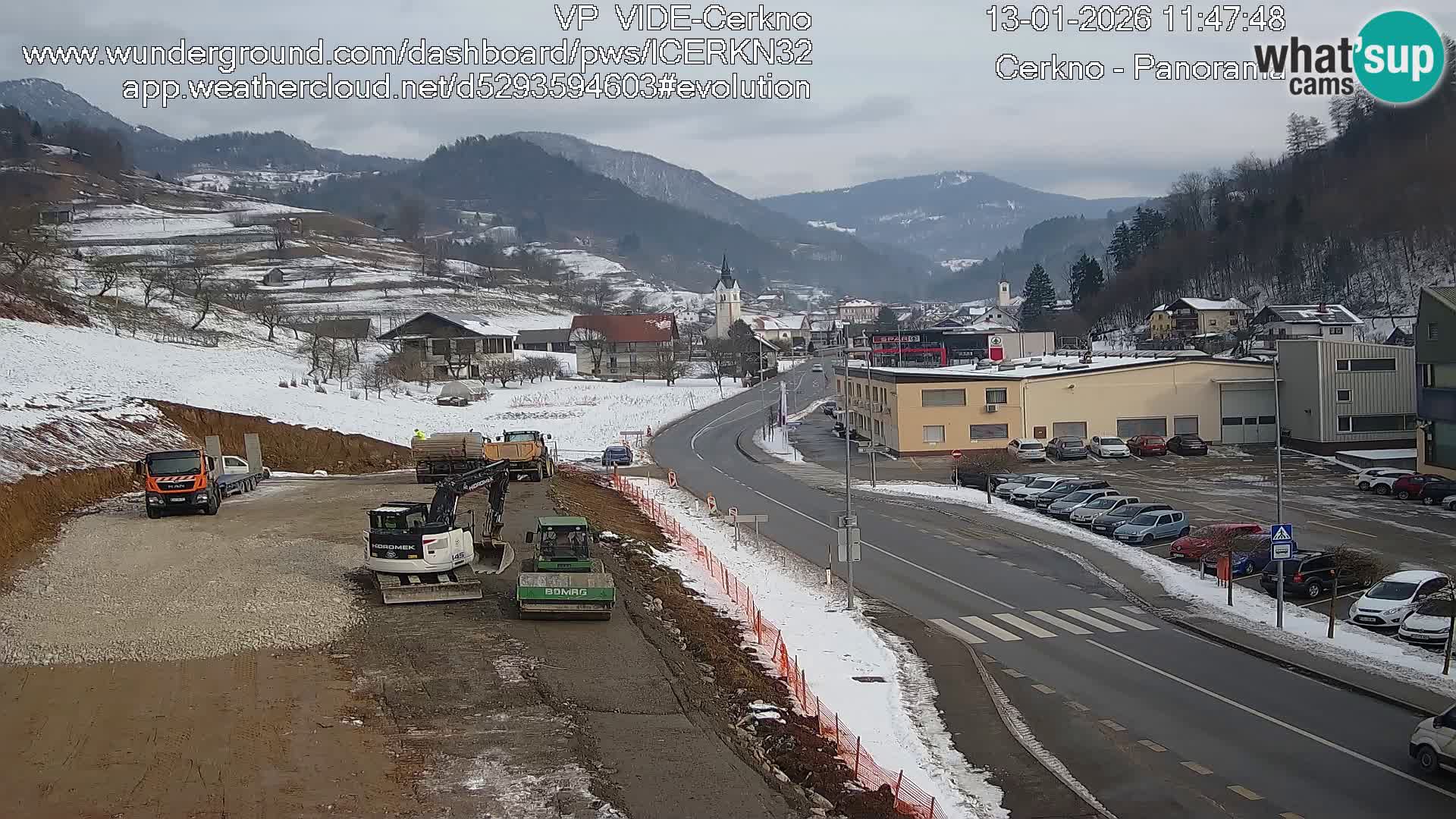 Webcam en direct – Entrée de la ville de Cerkno