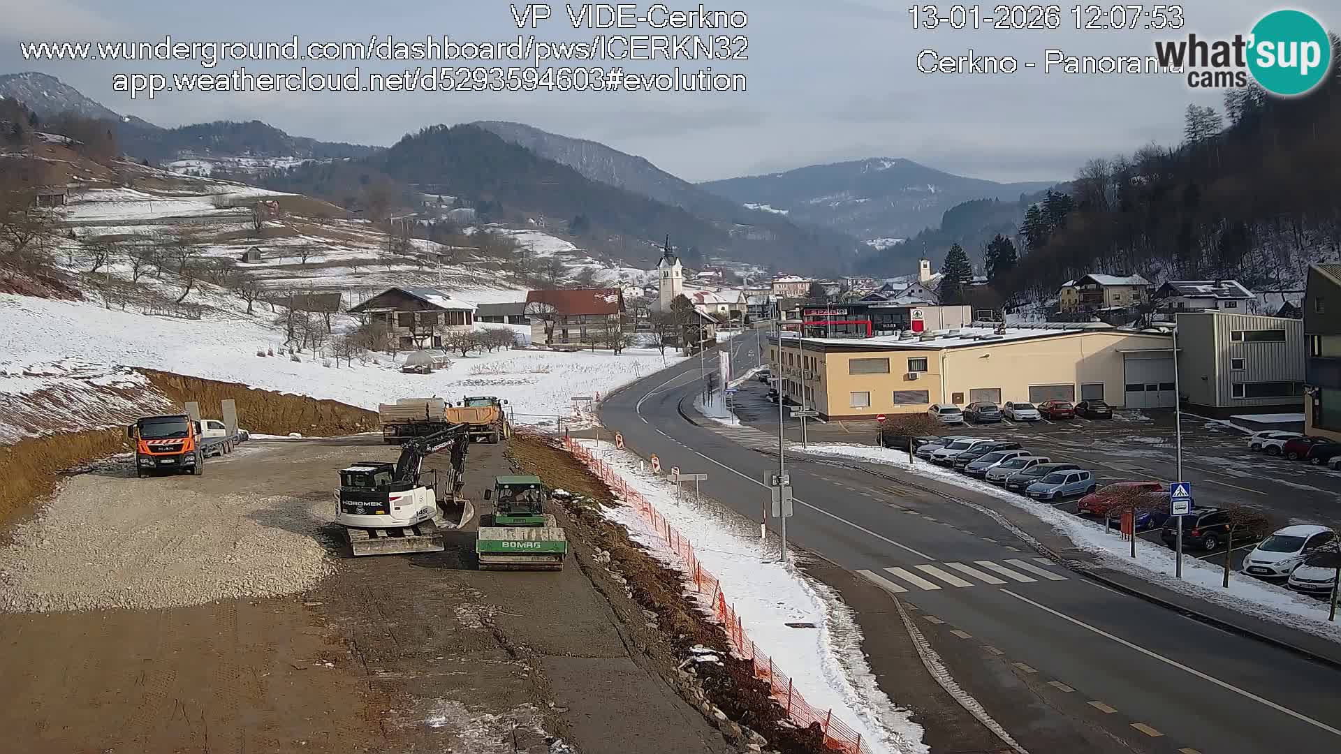 Cerkno entrada a la ciudad Webcam en vivo