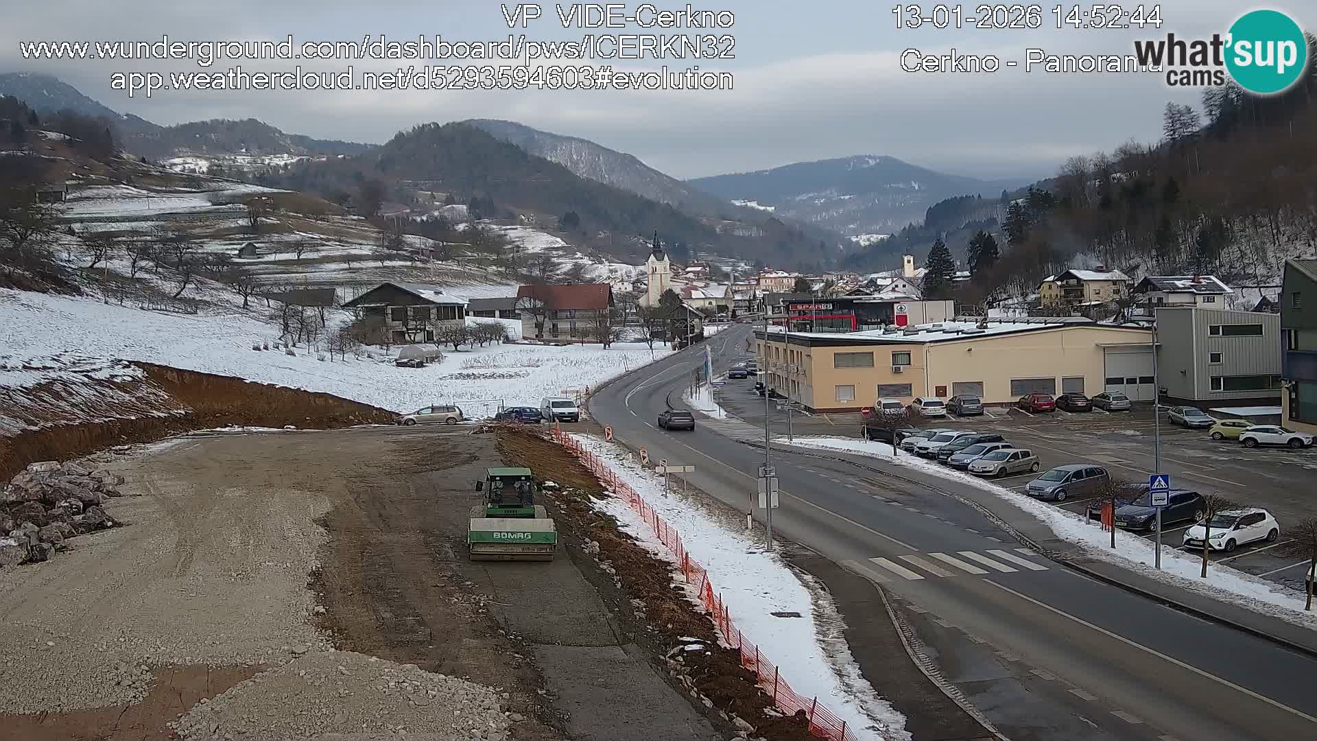 Cerkno entrada a la ciudad Webcam en vivo