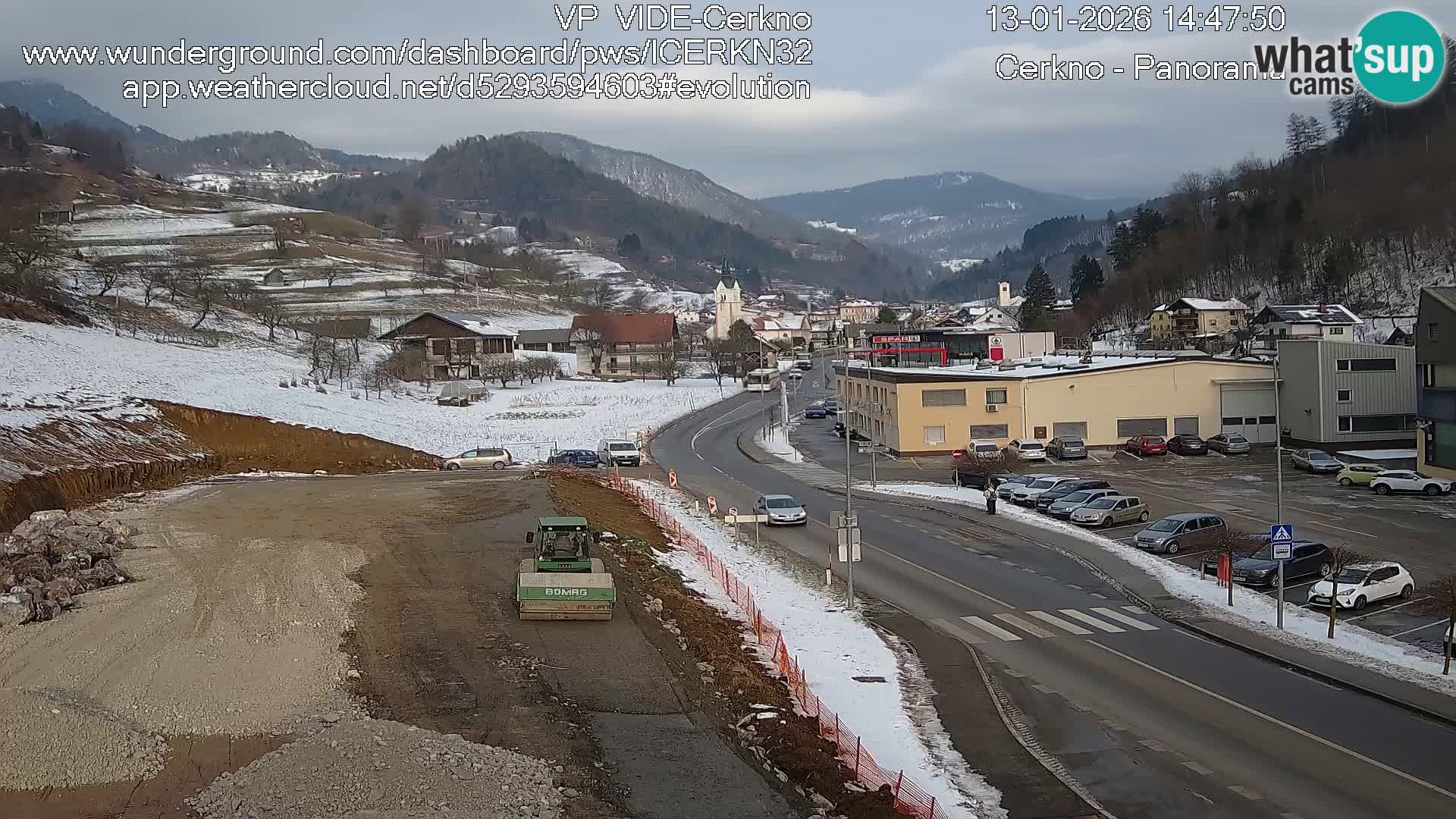 Cerkno city entrance Live Webcam