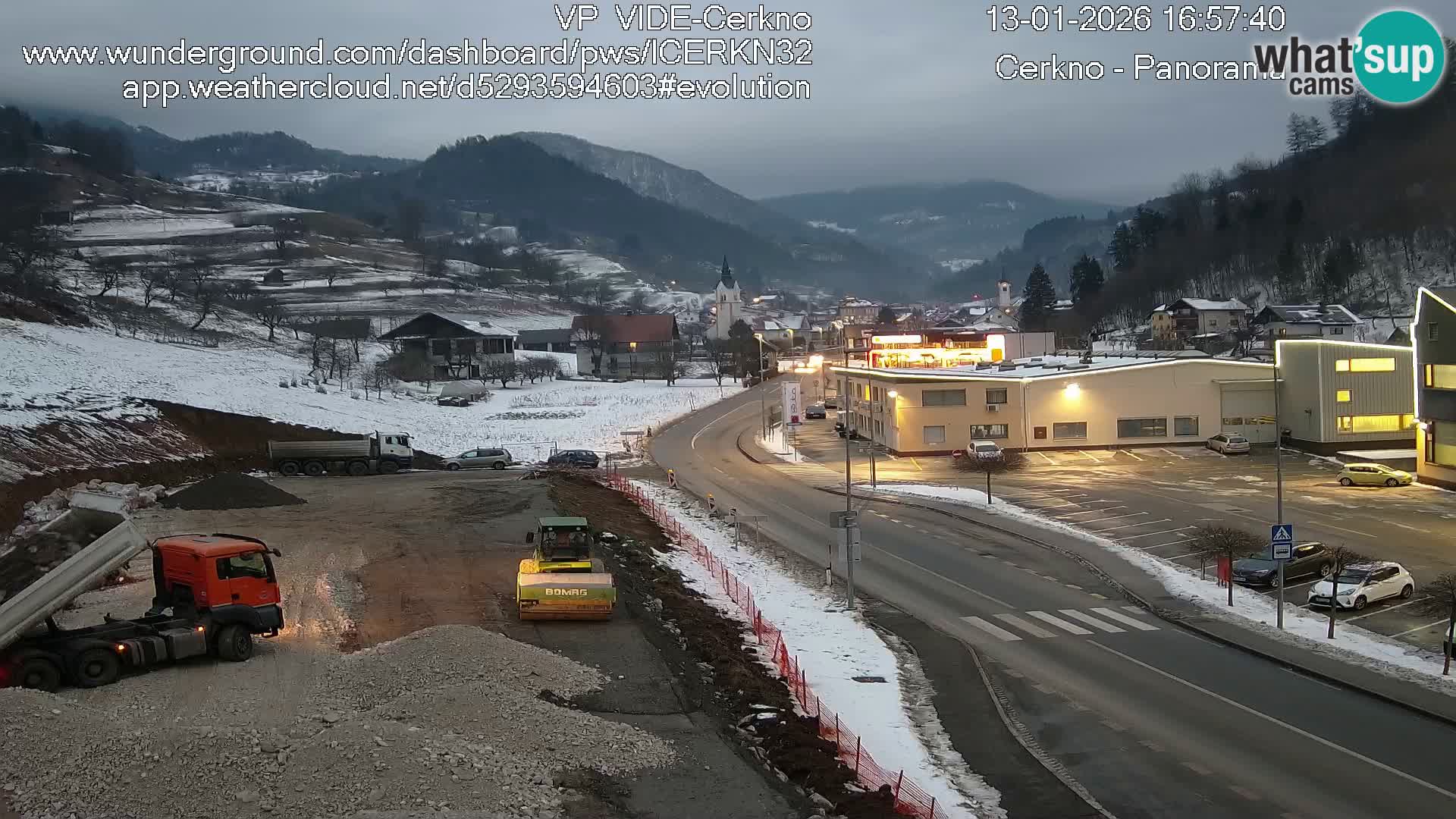 Cerkno city entrance Live Webcam