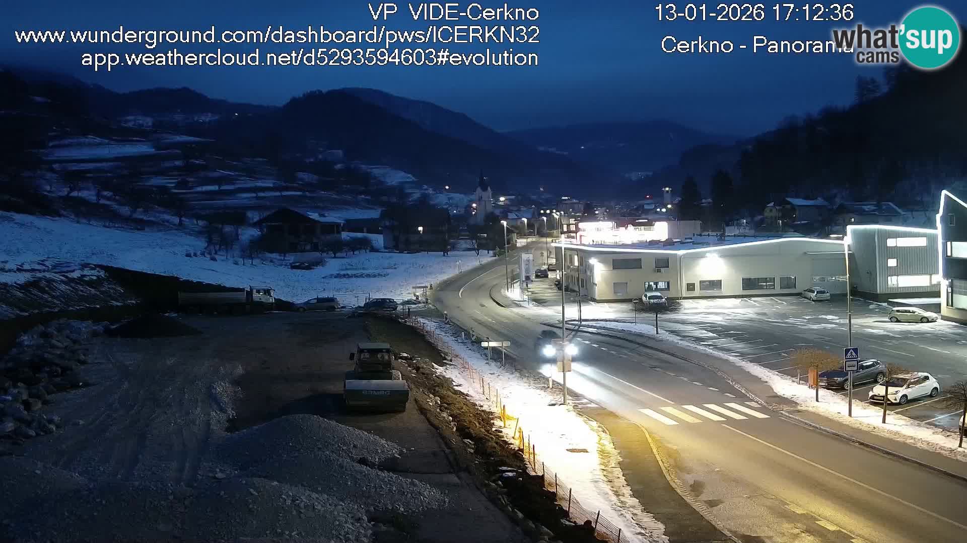 Webcam en direct – Entrée de la ville de Cerkno