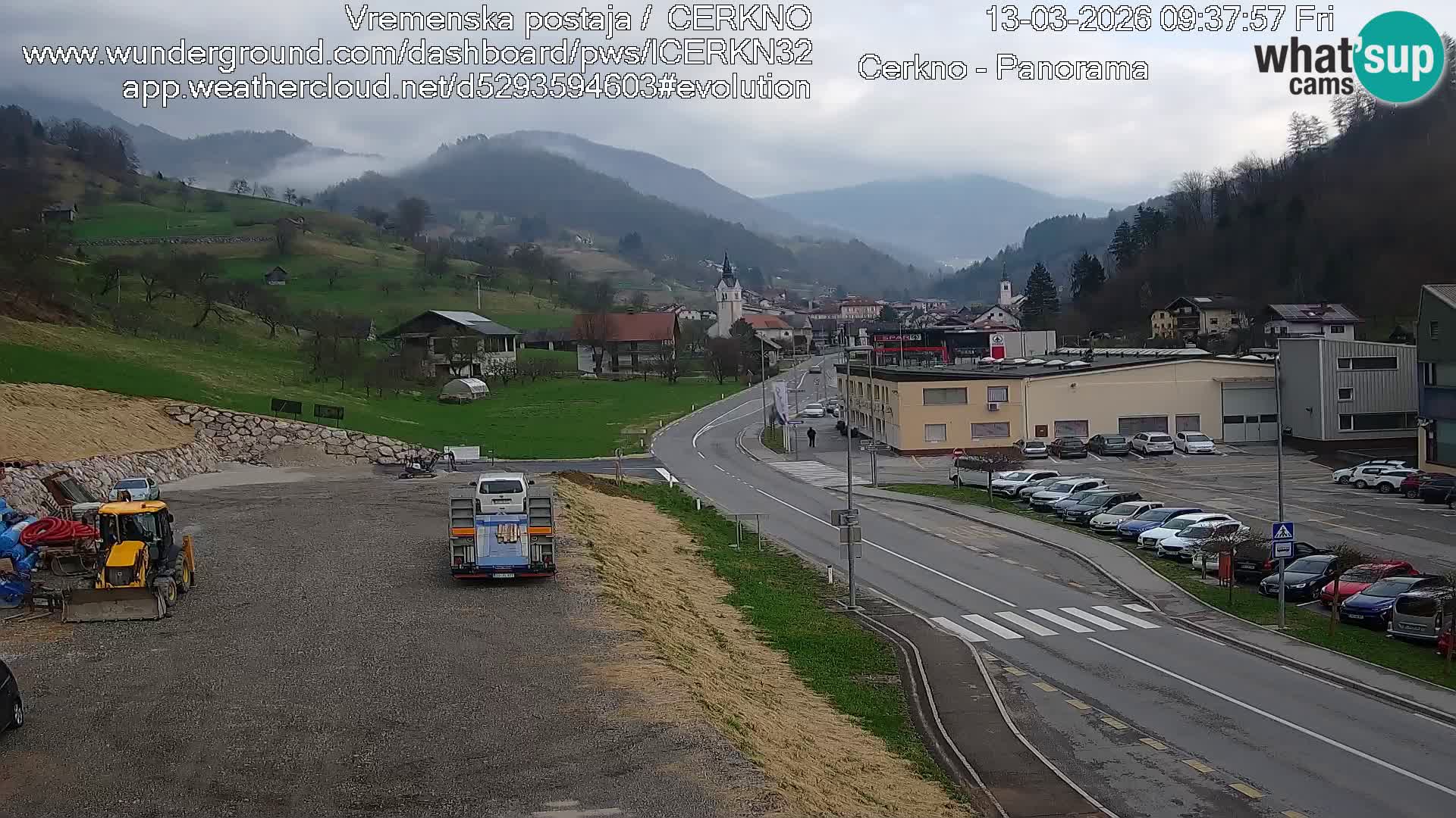 Cerkno entrada a la ciudad Webcam en vivo