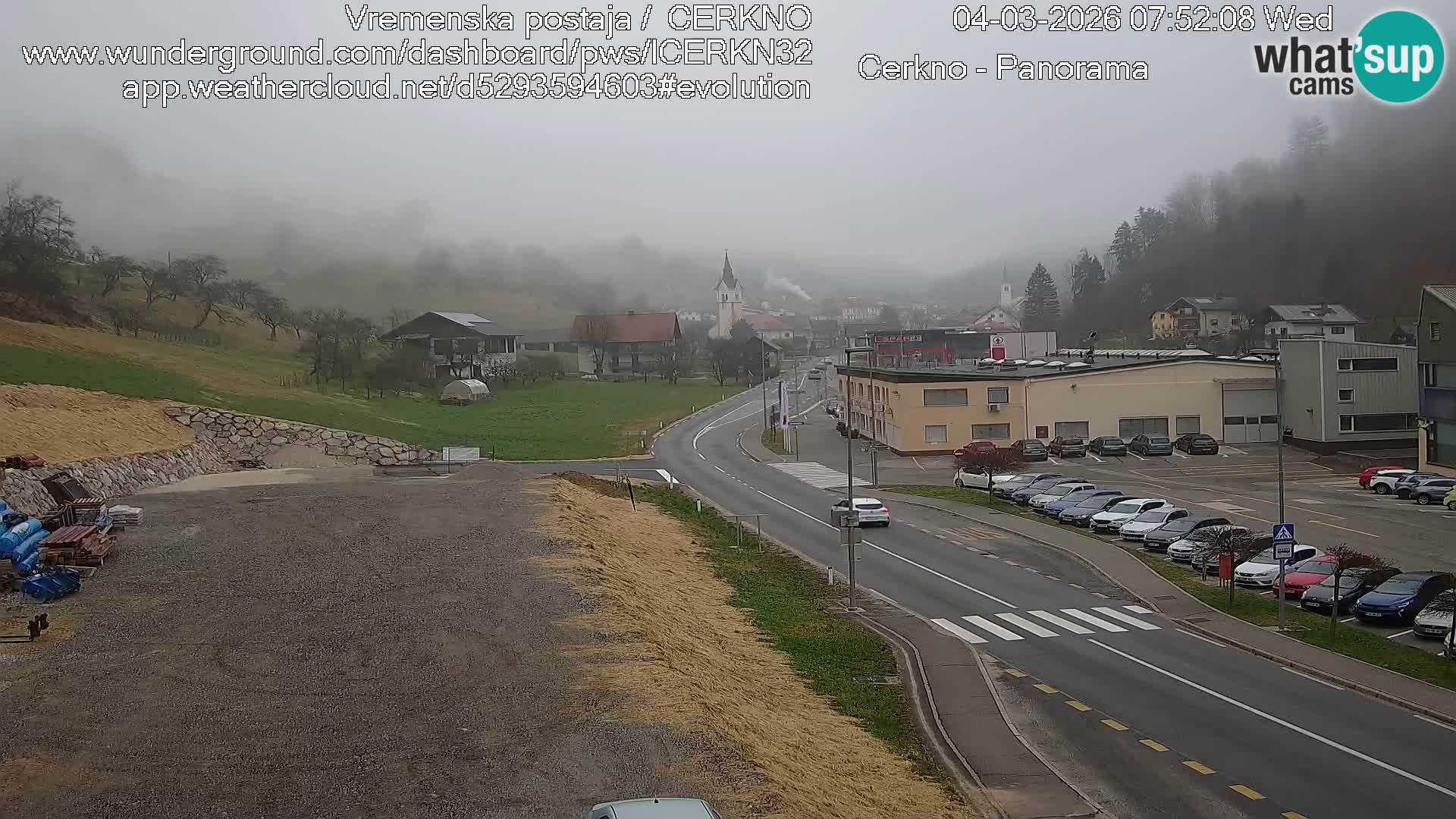 Cerkno city entrance Live Webcam