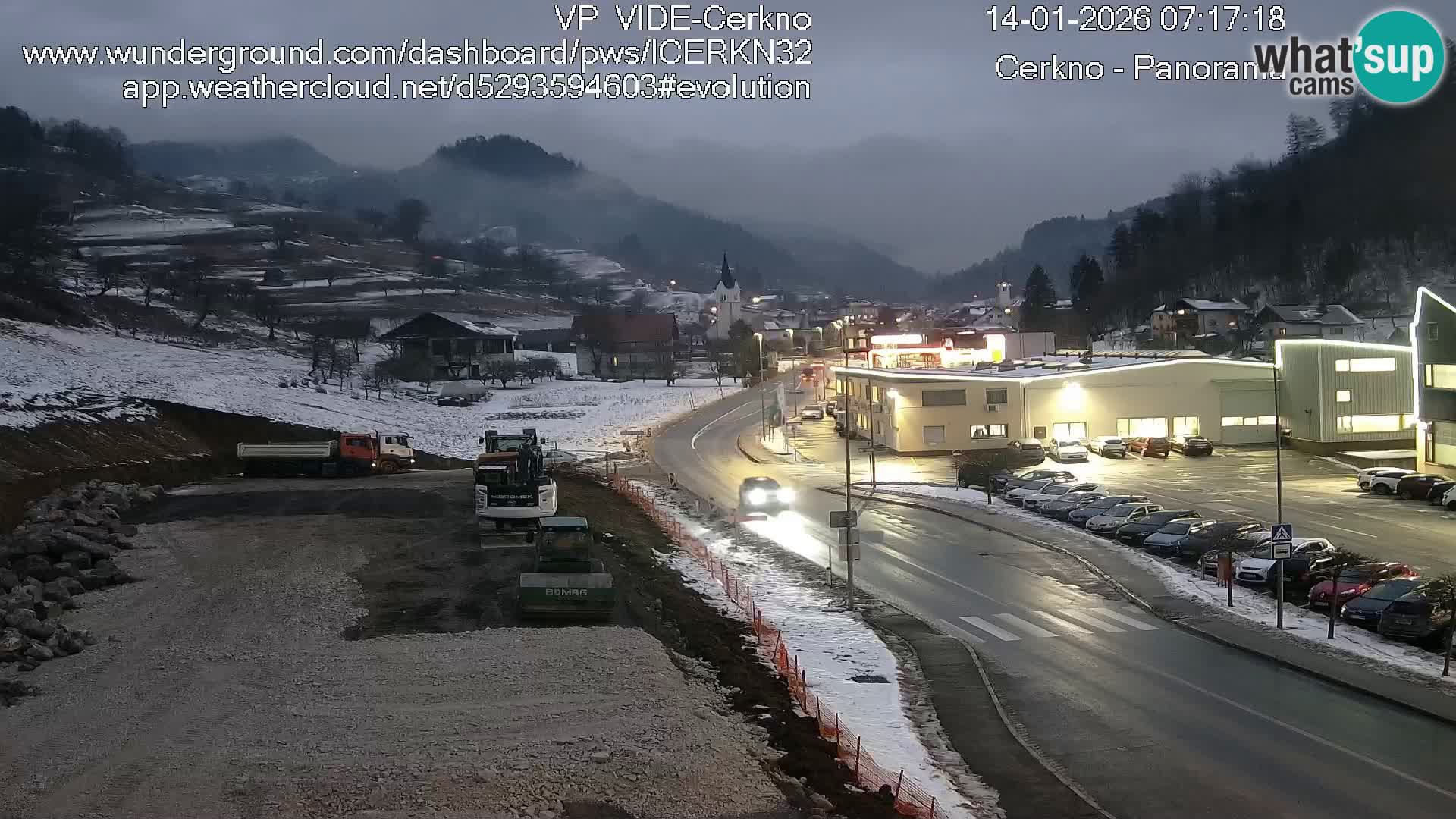 Webcam en direct – Entrée de la ville de Cerkno
