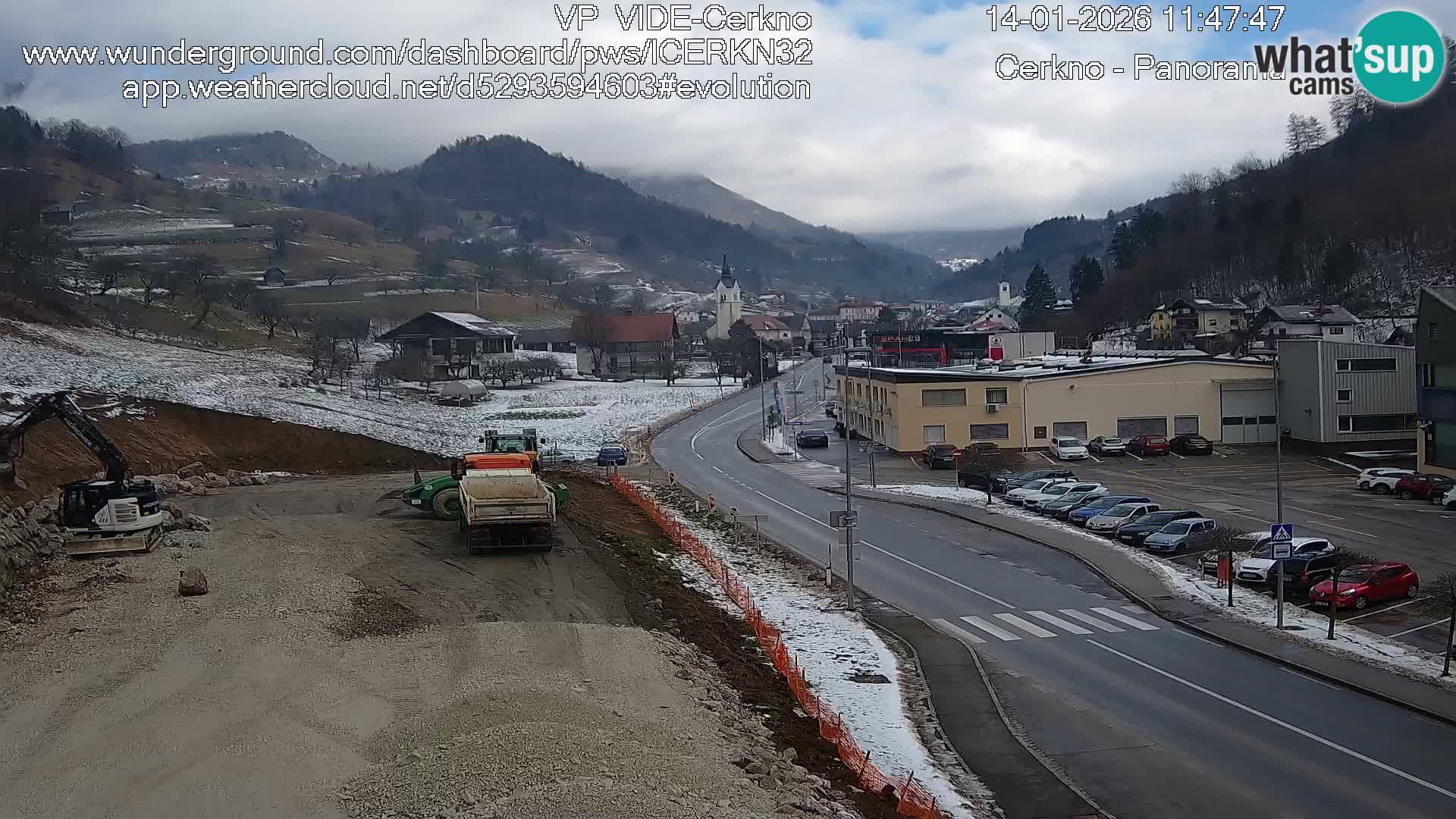 Cerkno city entrance Live Webcam
