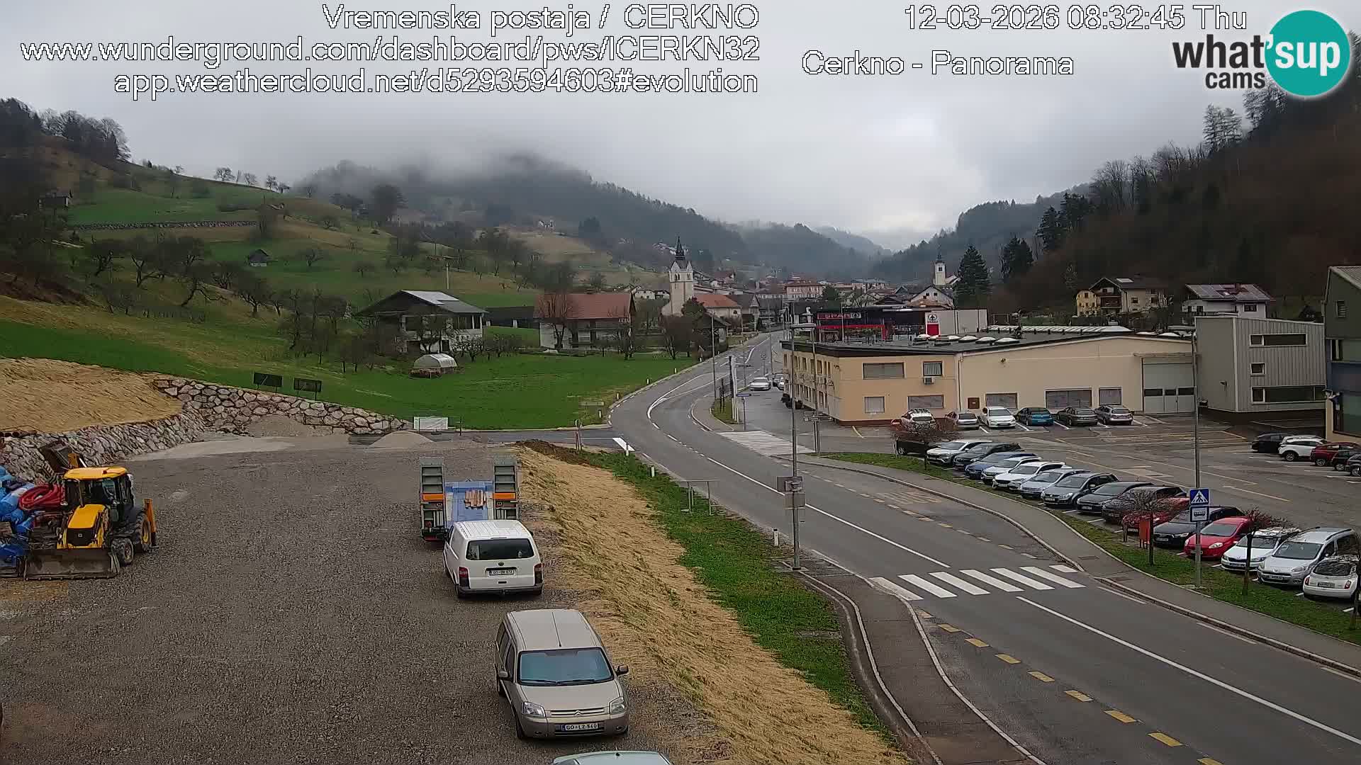 Cerkno city entrance Live Webcam