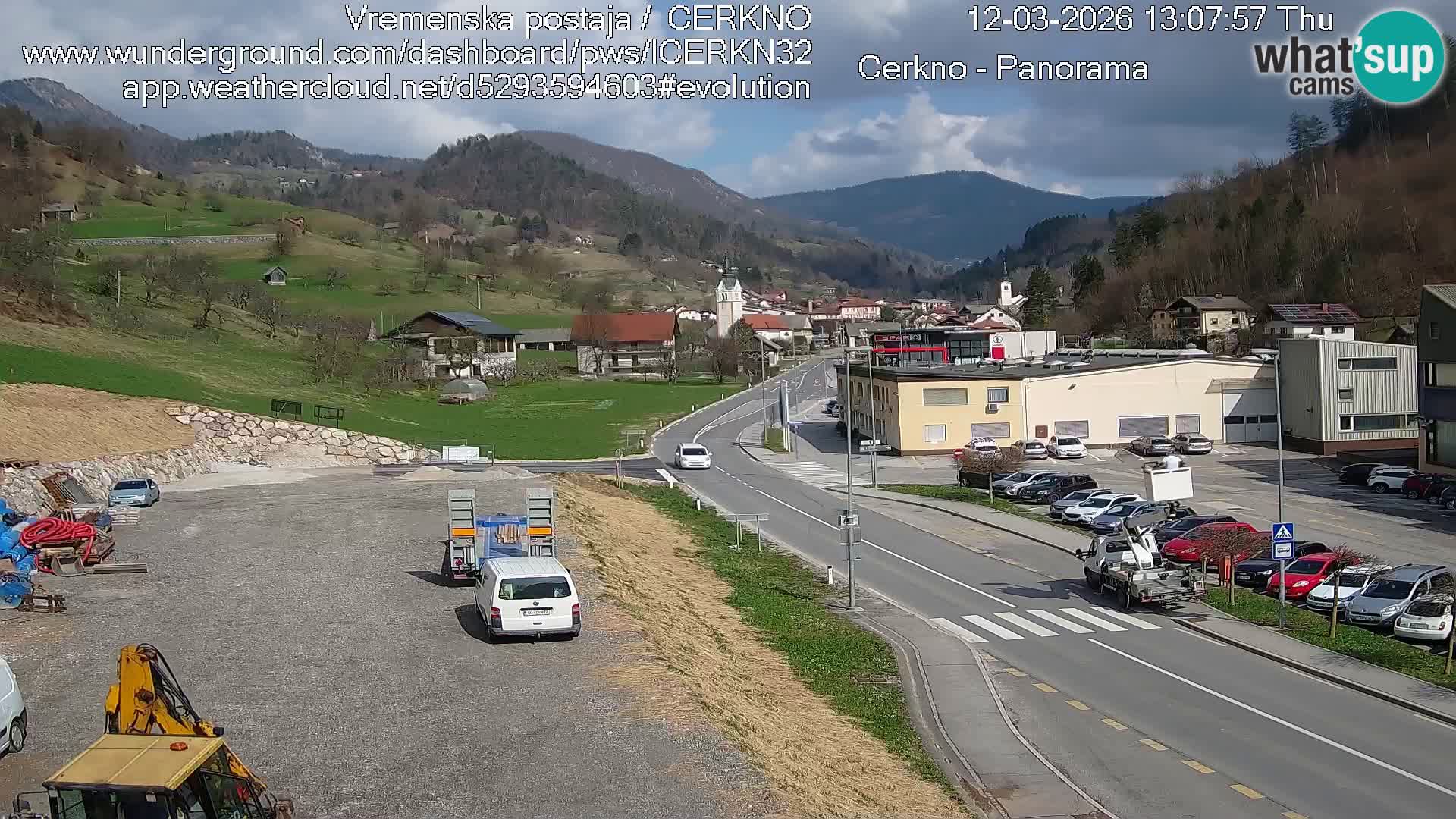 Cerkno city entrance Live Webcam