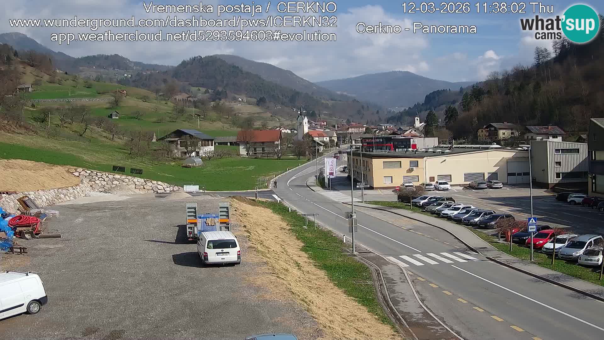 Cerkno city entrance Live Webcam