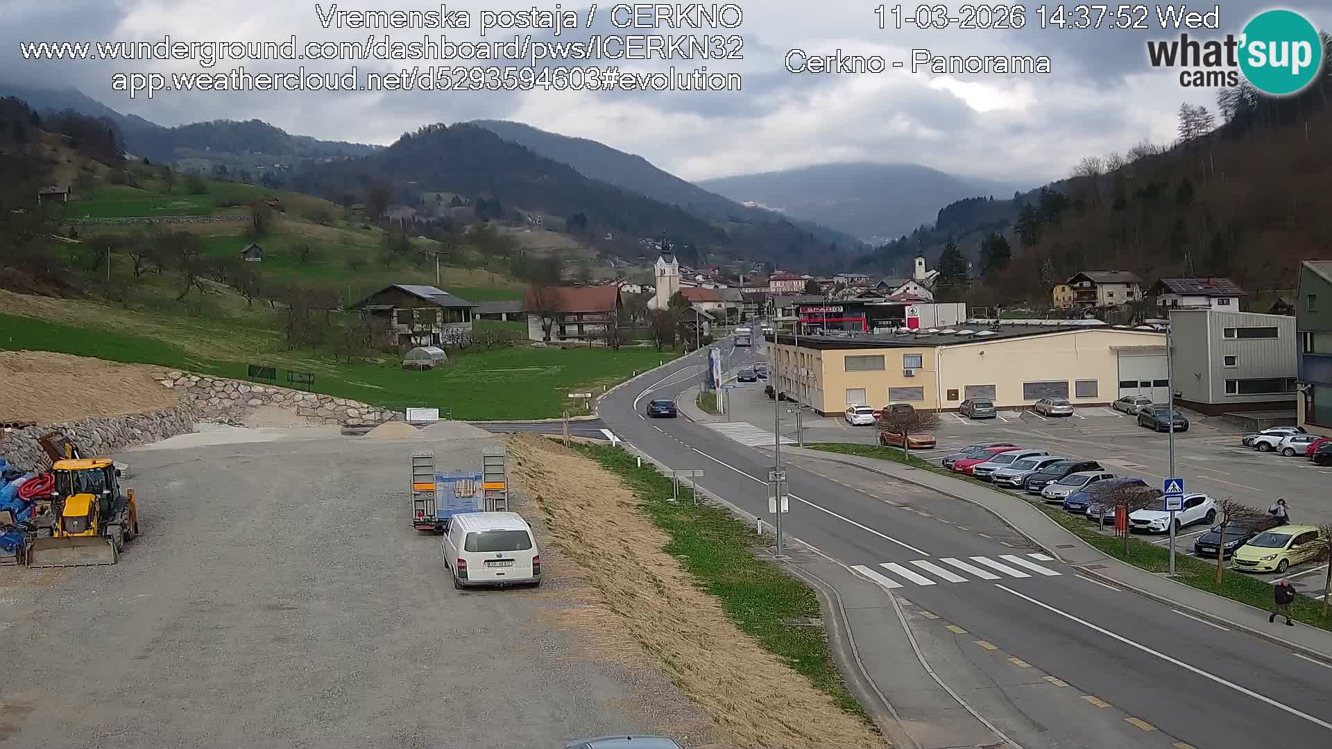 Cerkno entrada a la ciudad Webcam en vivo