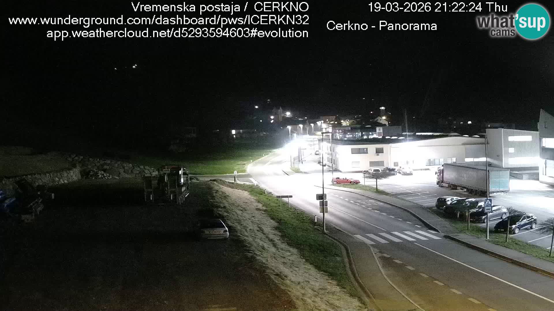 Webcam en direct – Entrée de la ville de Cerkno