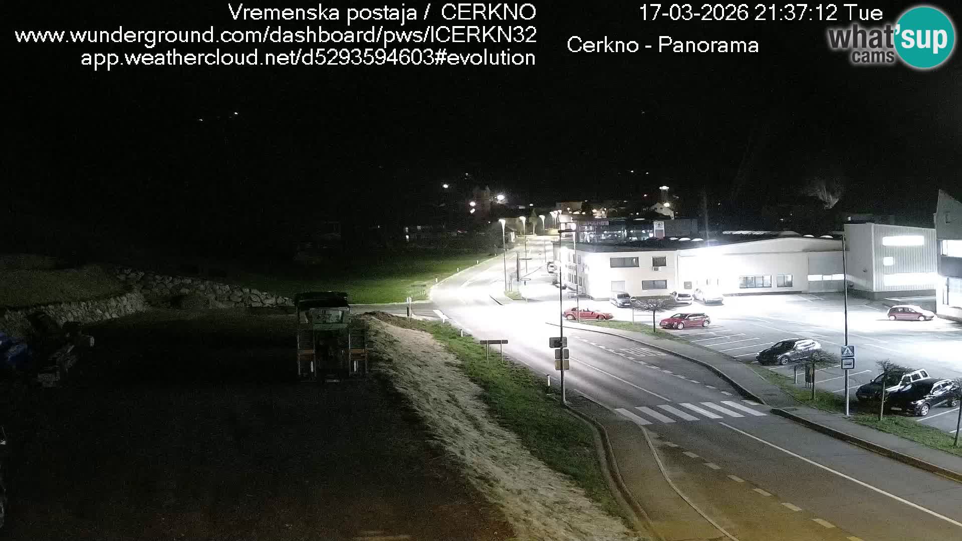 Cerkno city entrance Live Webcam