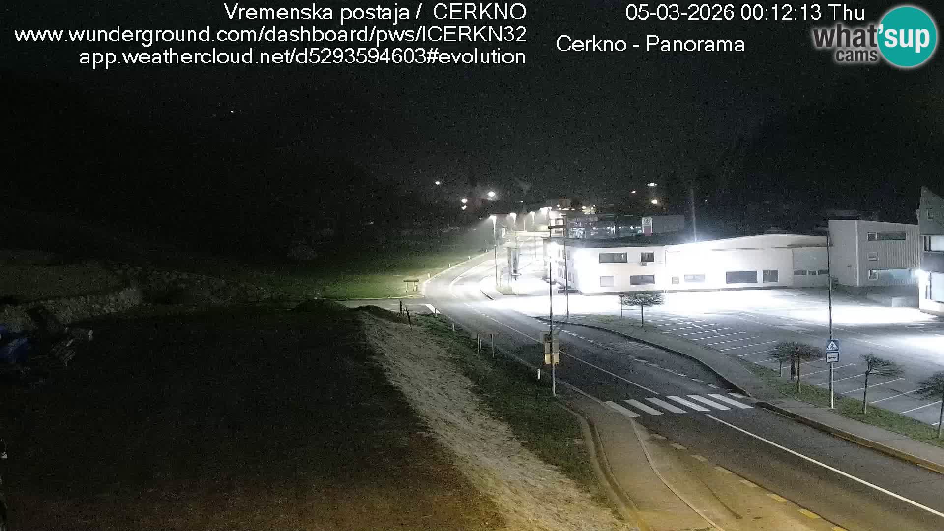 Webcam en direct – Entrée de la ville de Cerkno