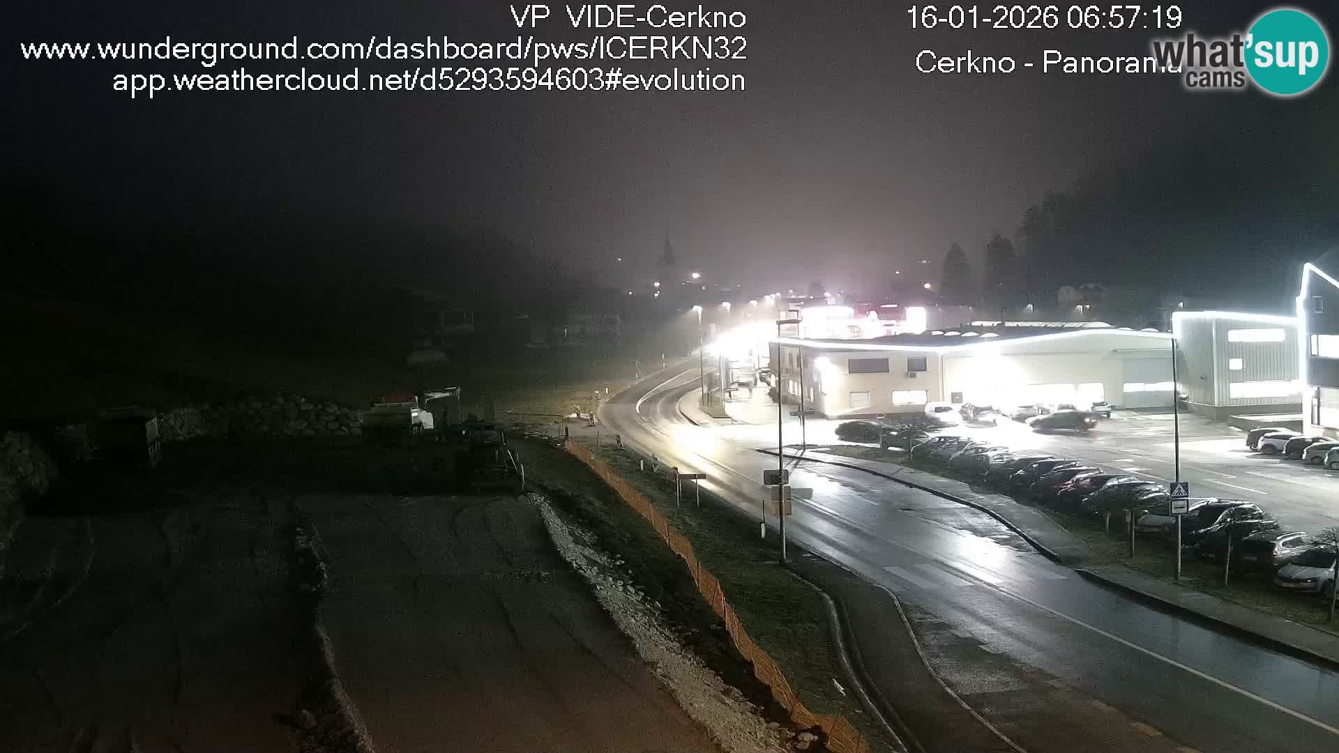 Cerkno city entrance Live Webcam