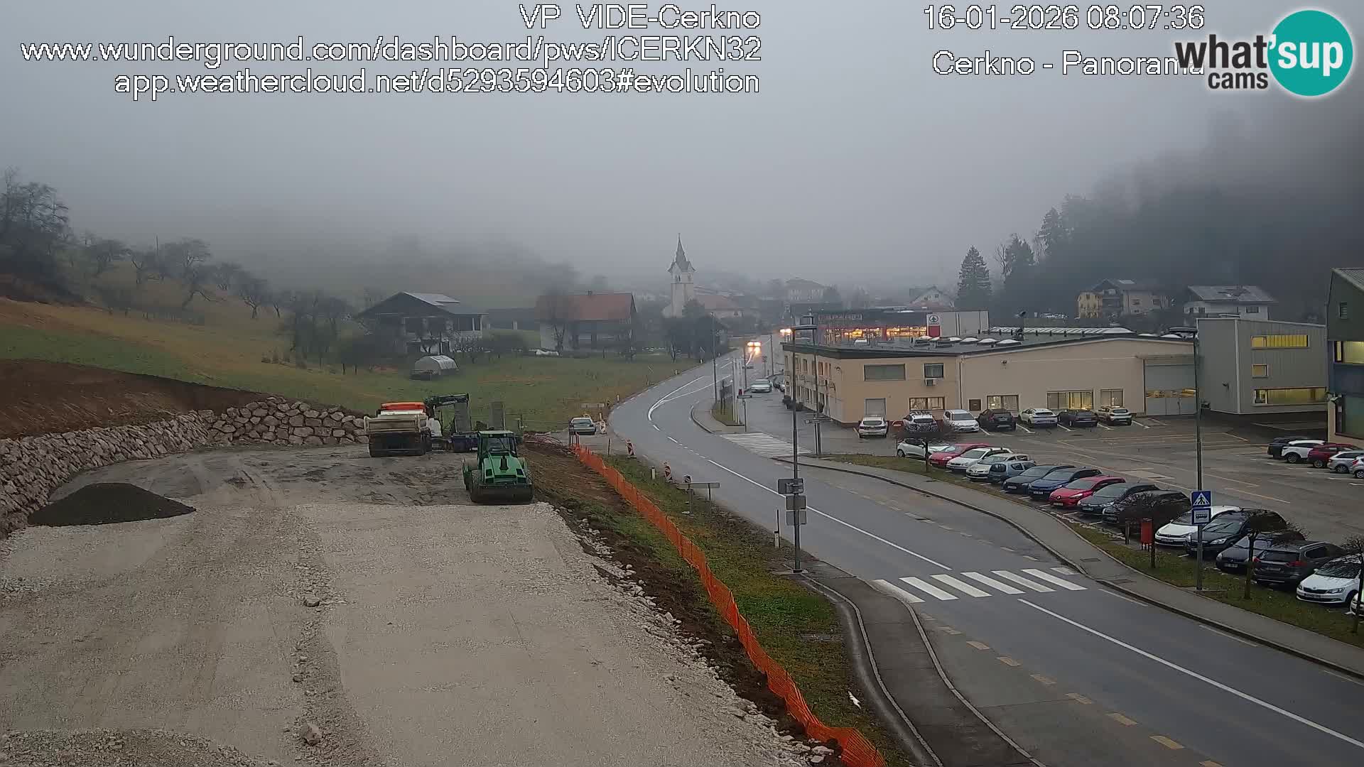 Cerkno city entrance Live Webcam