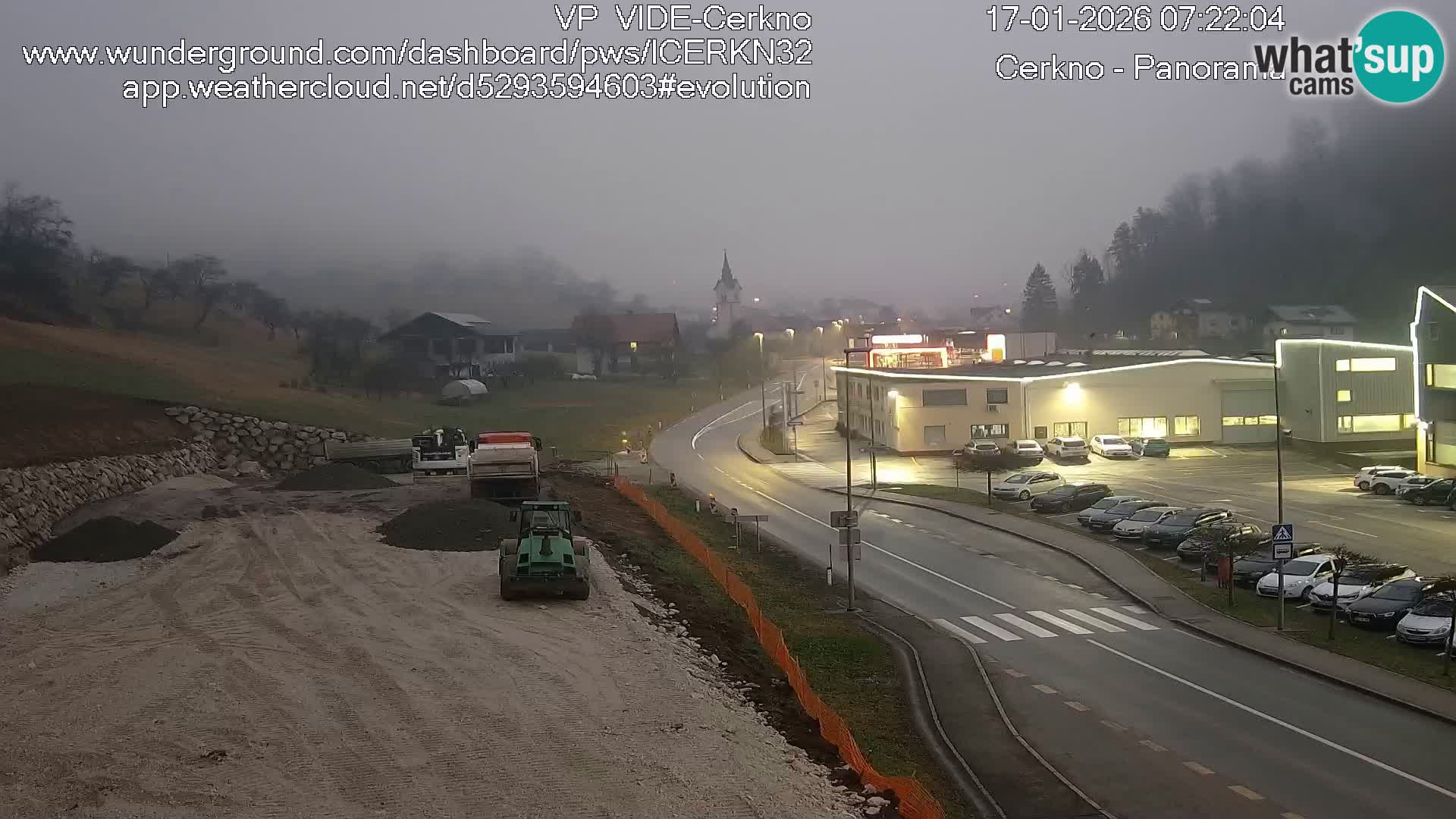 Cerkno city entrance Live Webcam