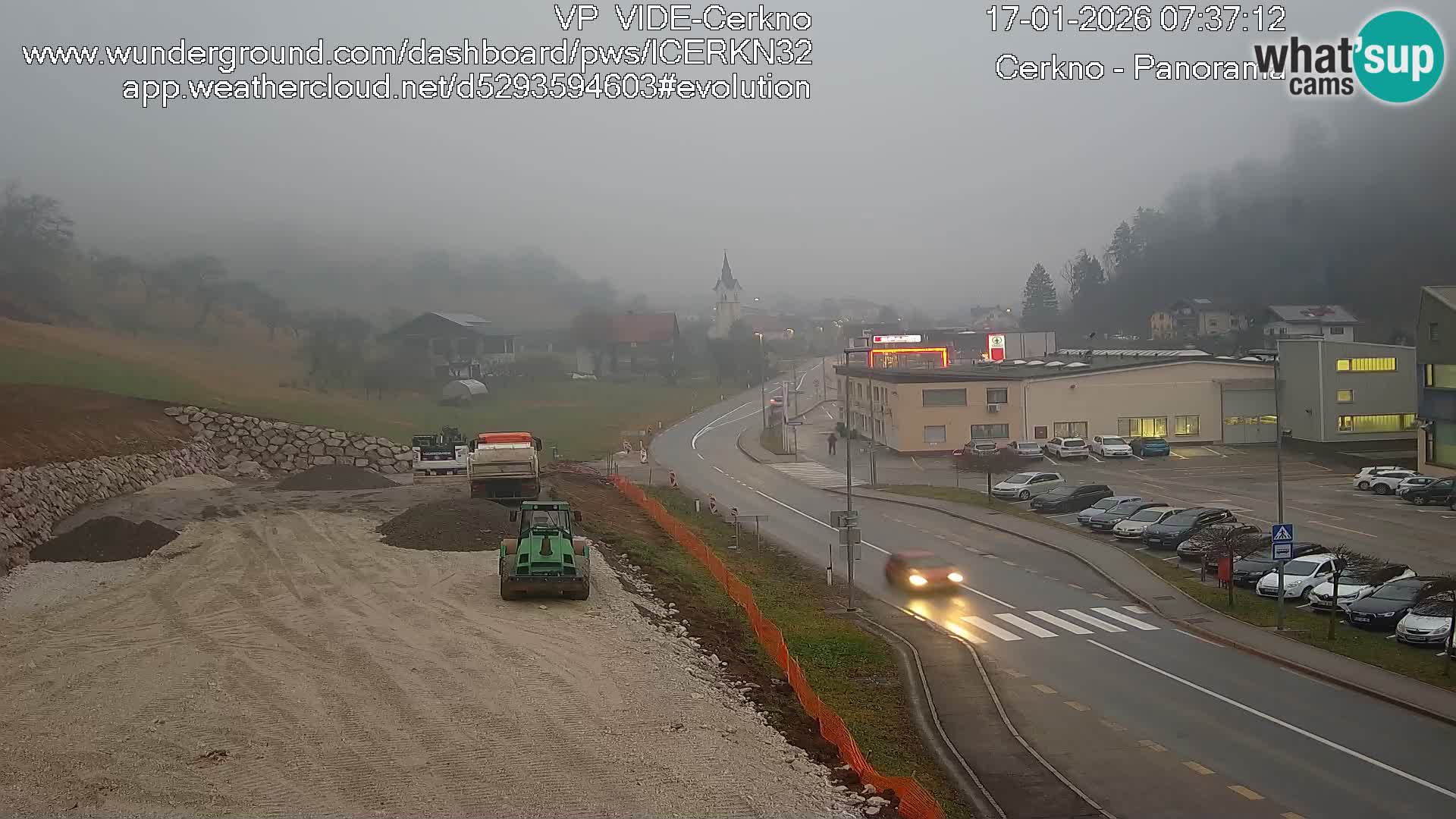 Cerkno entrada a la ciudad Webcam en vivo