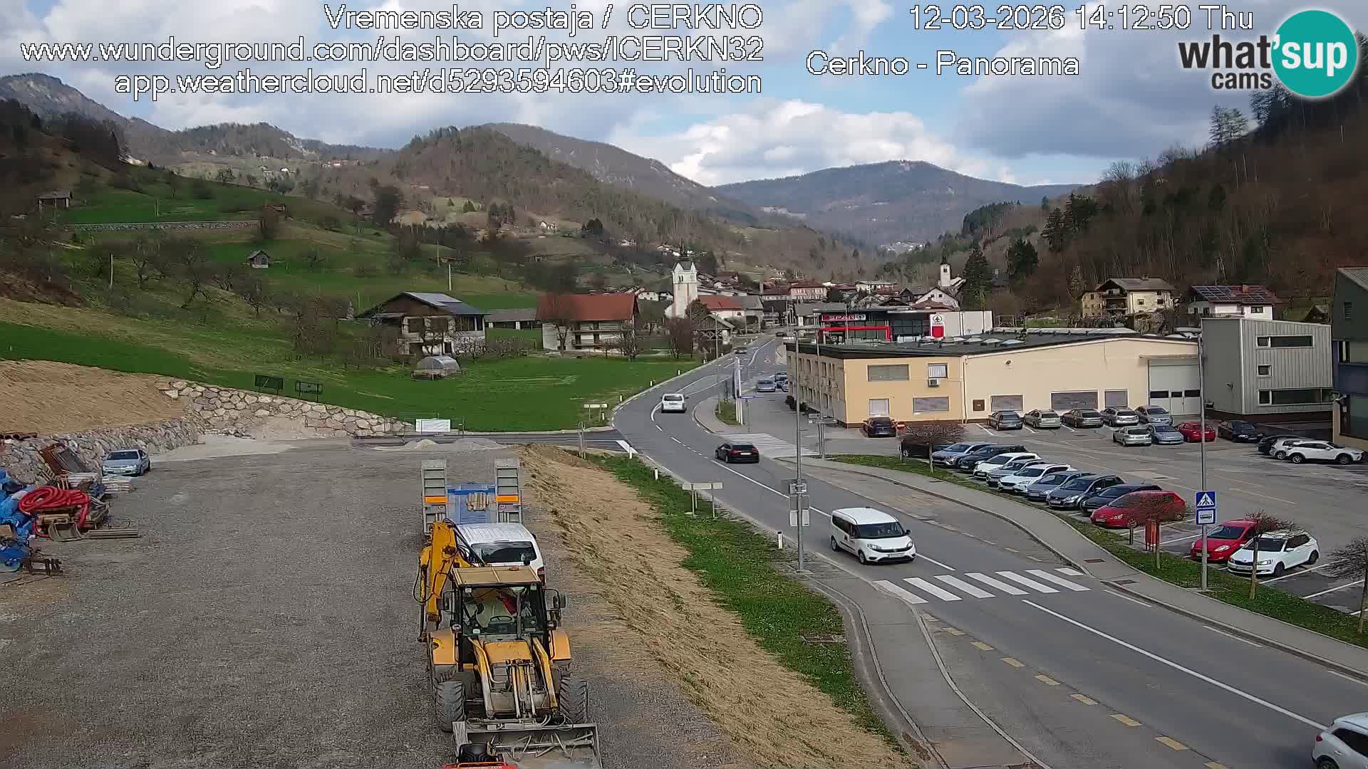 Cerkno city entrance Live Webcam