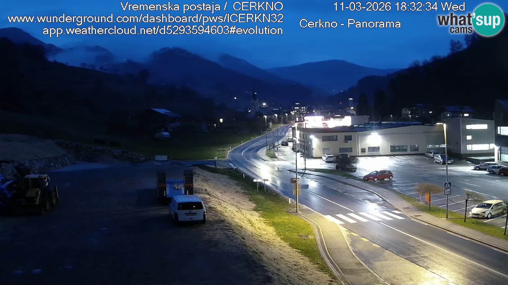 Cerkno entrada a la ciudad Webcam en vivo