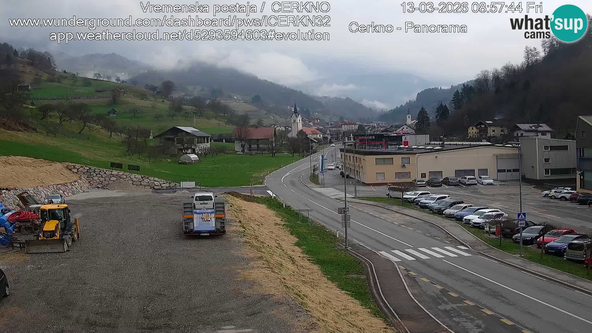 Cerkno city entrance Live Webcam