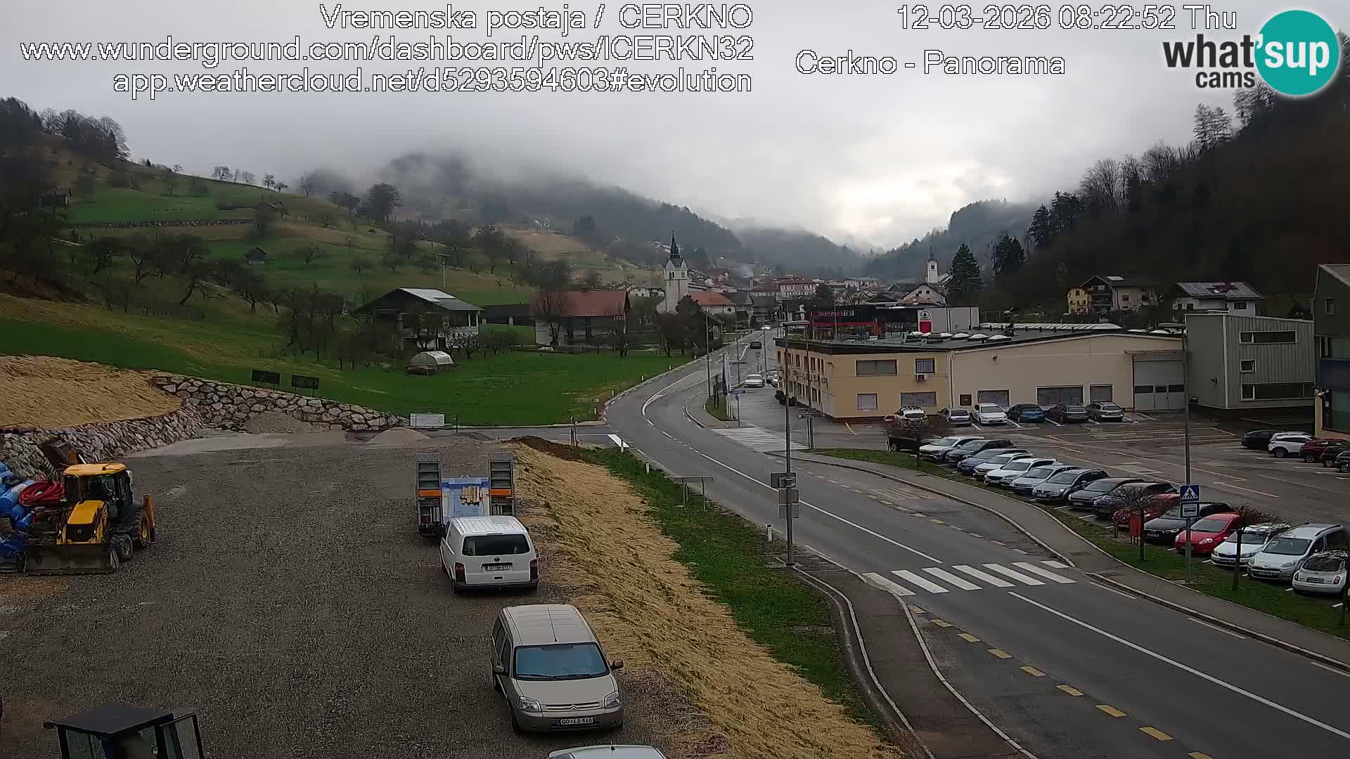Cerkno entrada a la ciudad Webcam en vivo