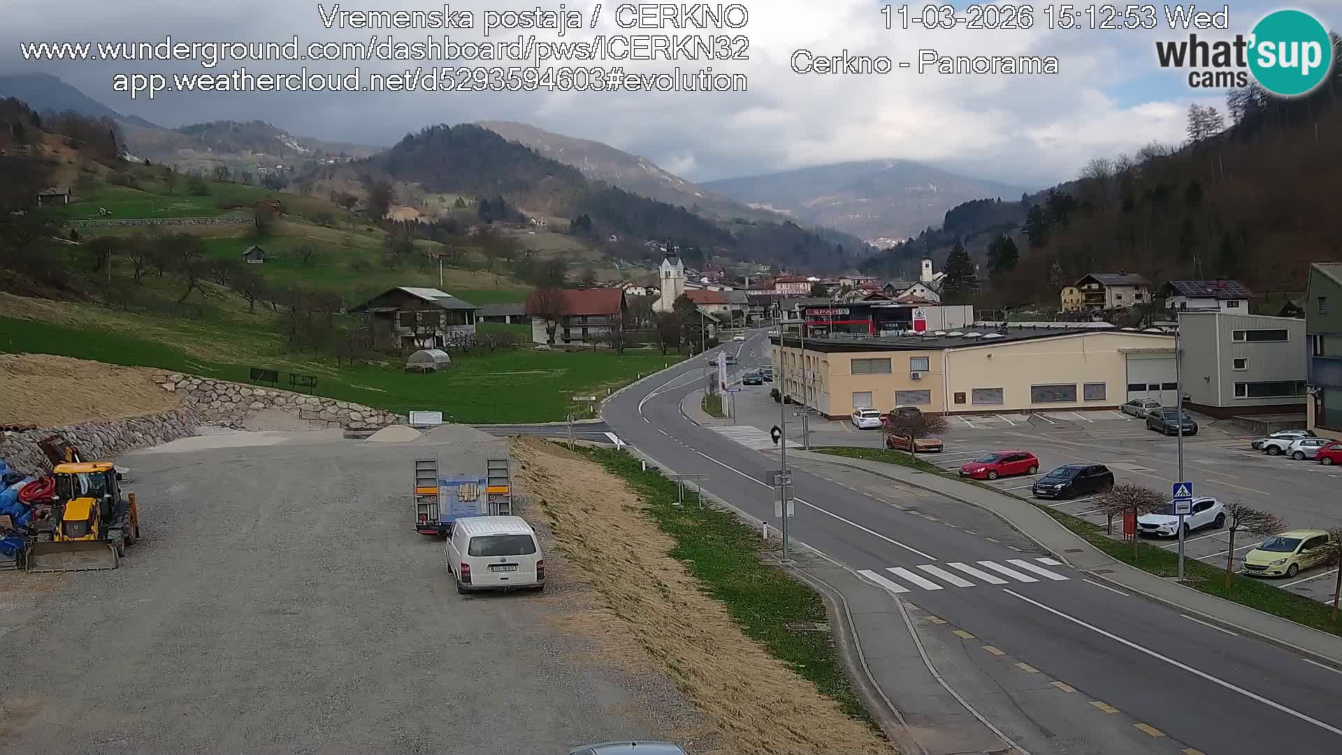 Cerkno entrada a la ciudad Webcam en vivo
