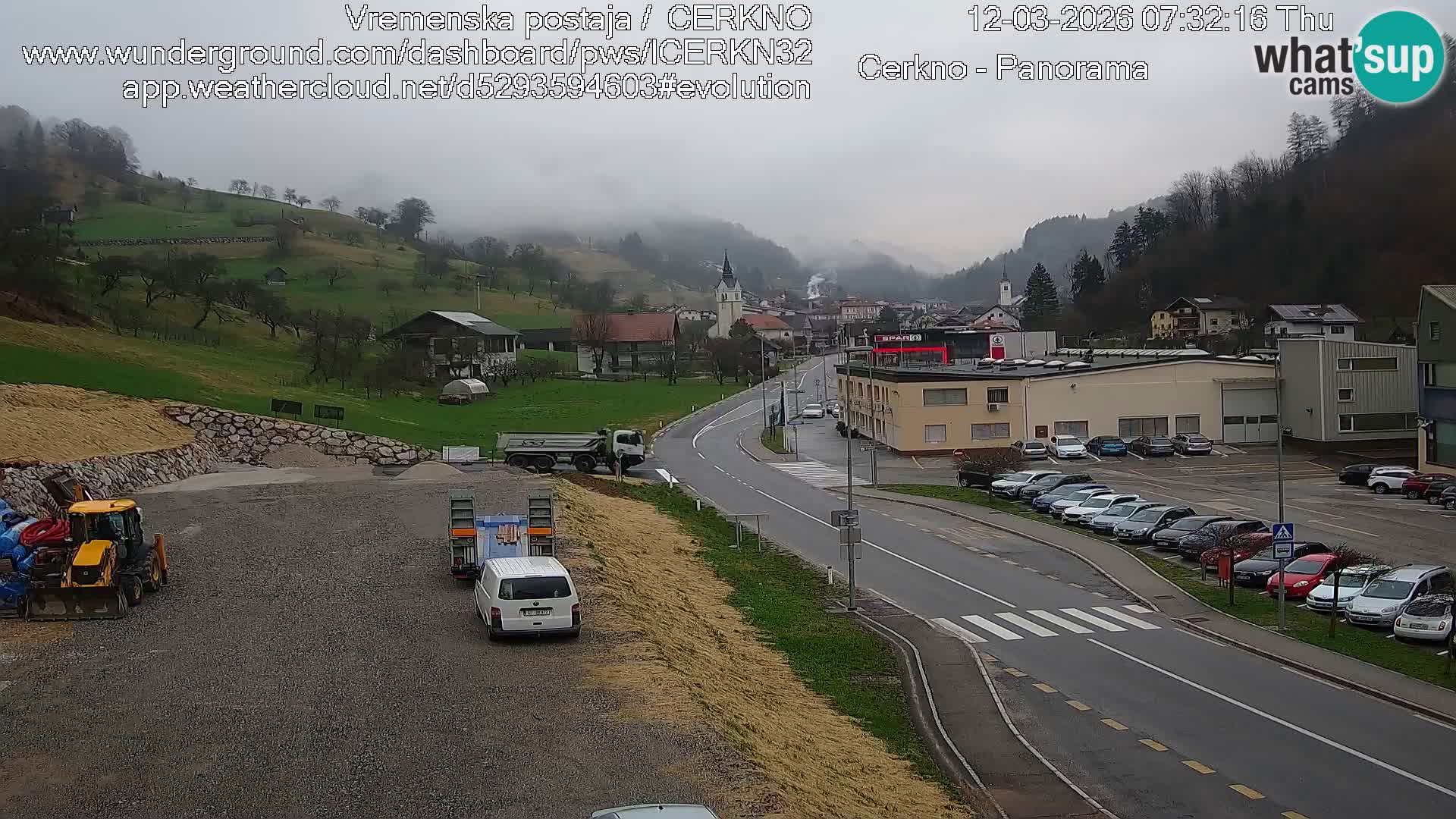 Cerkno entrada a la ciudad Webcam en vivo