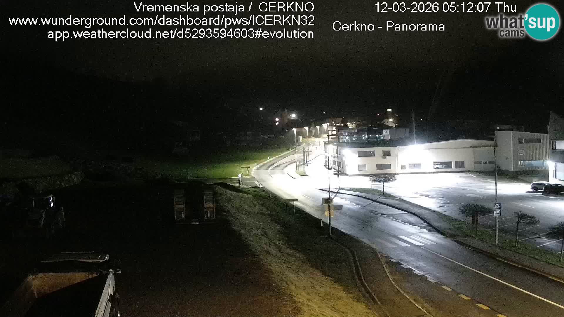 Webcam en direct – Entrée de la ville de Cerkno