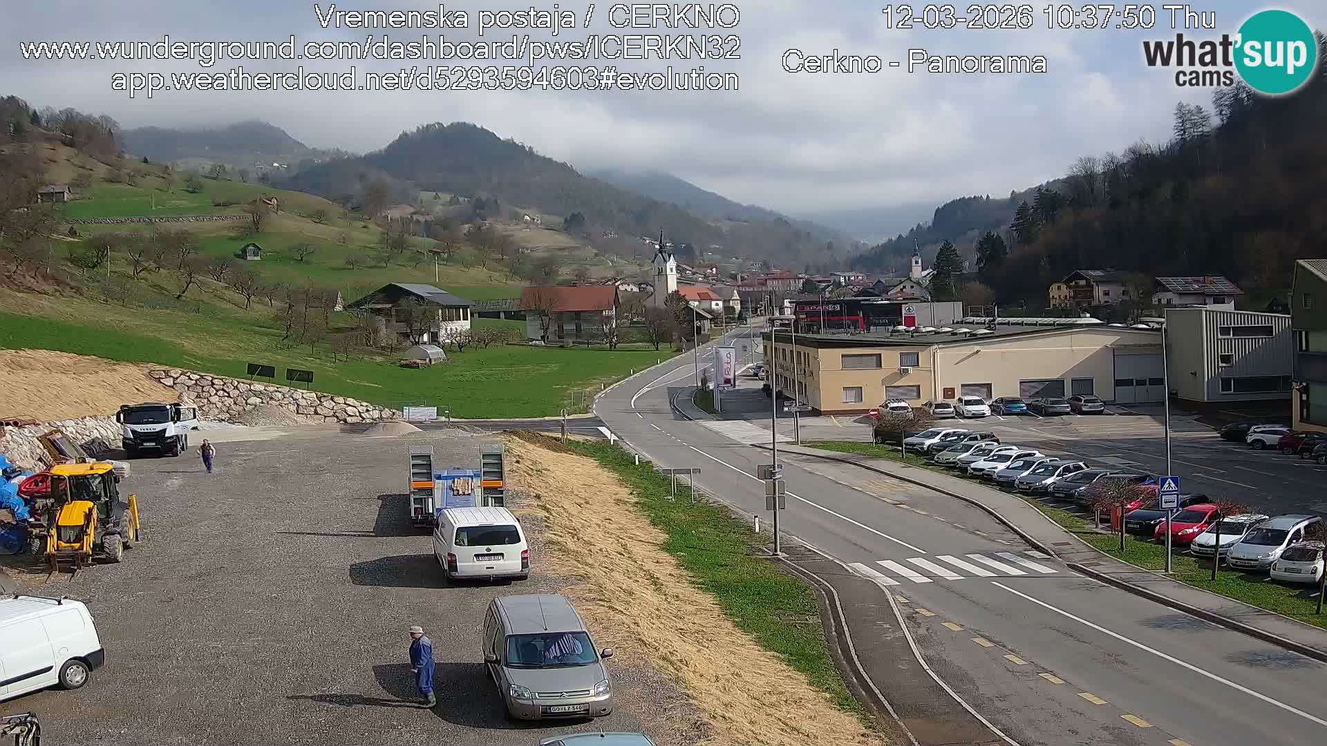 Cerkno city entrance Live Webcam